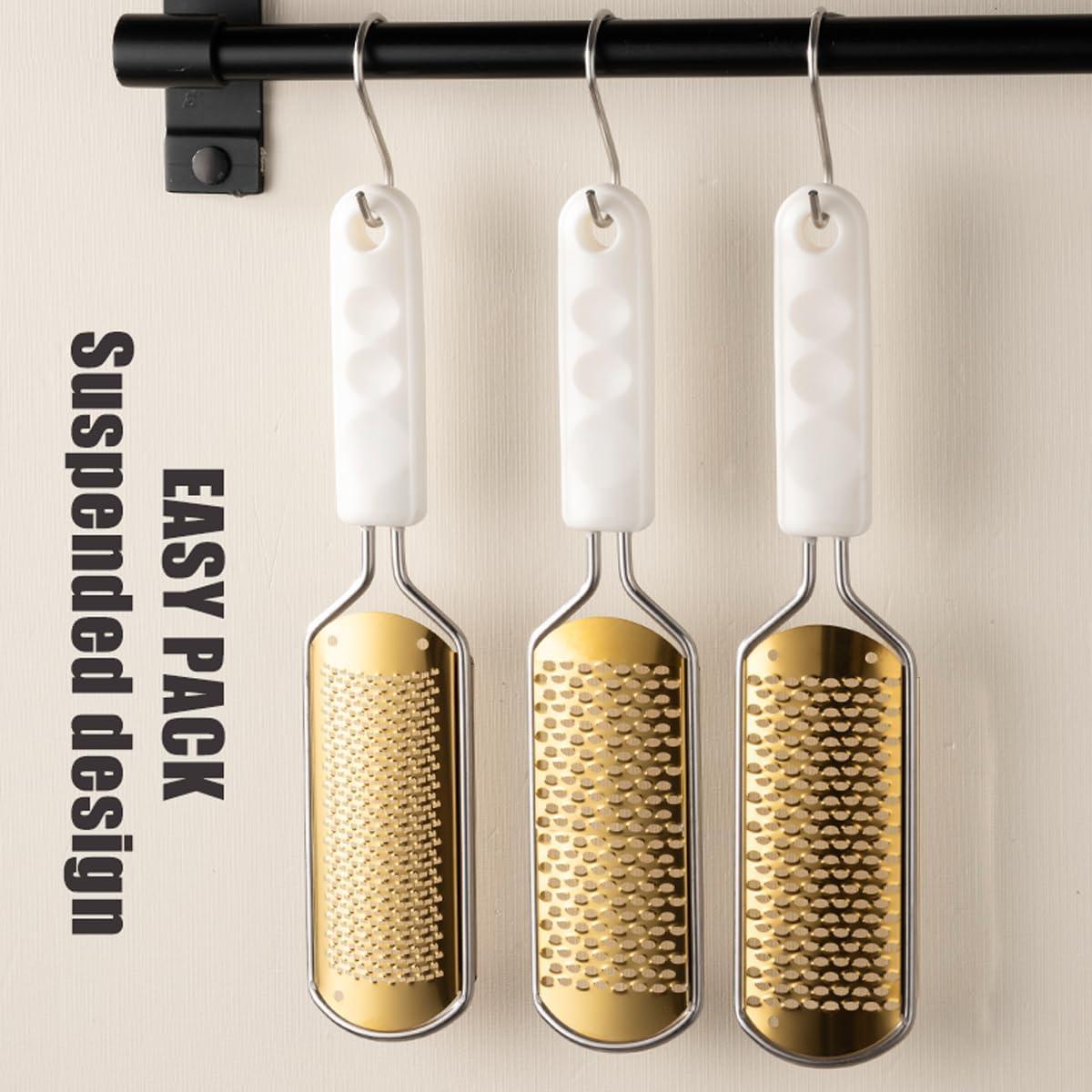 Raspador de pies Roczipeng blanco de acero inoxidable 28.5 cm