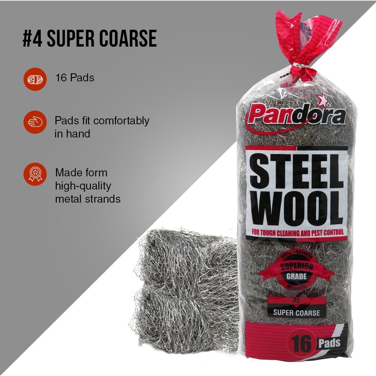 Lana de Acero Pandora #4 - 16 Almohadillas Grado Extra Grueso
