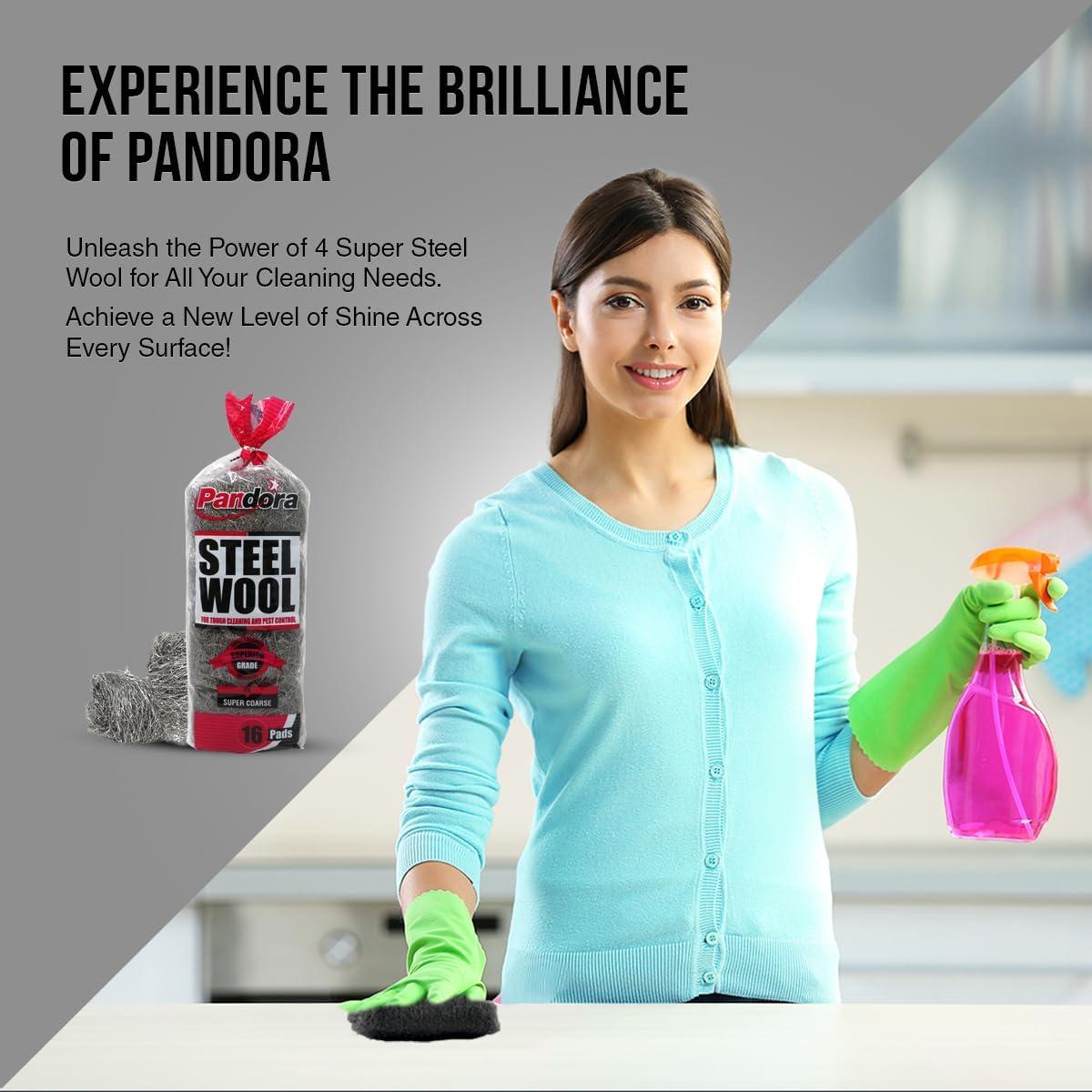 Lana de Acero Pandora #4 - 16 Almohadillas Grado Extra Grueso