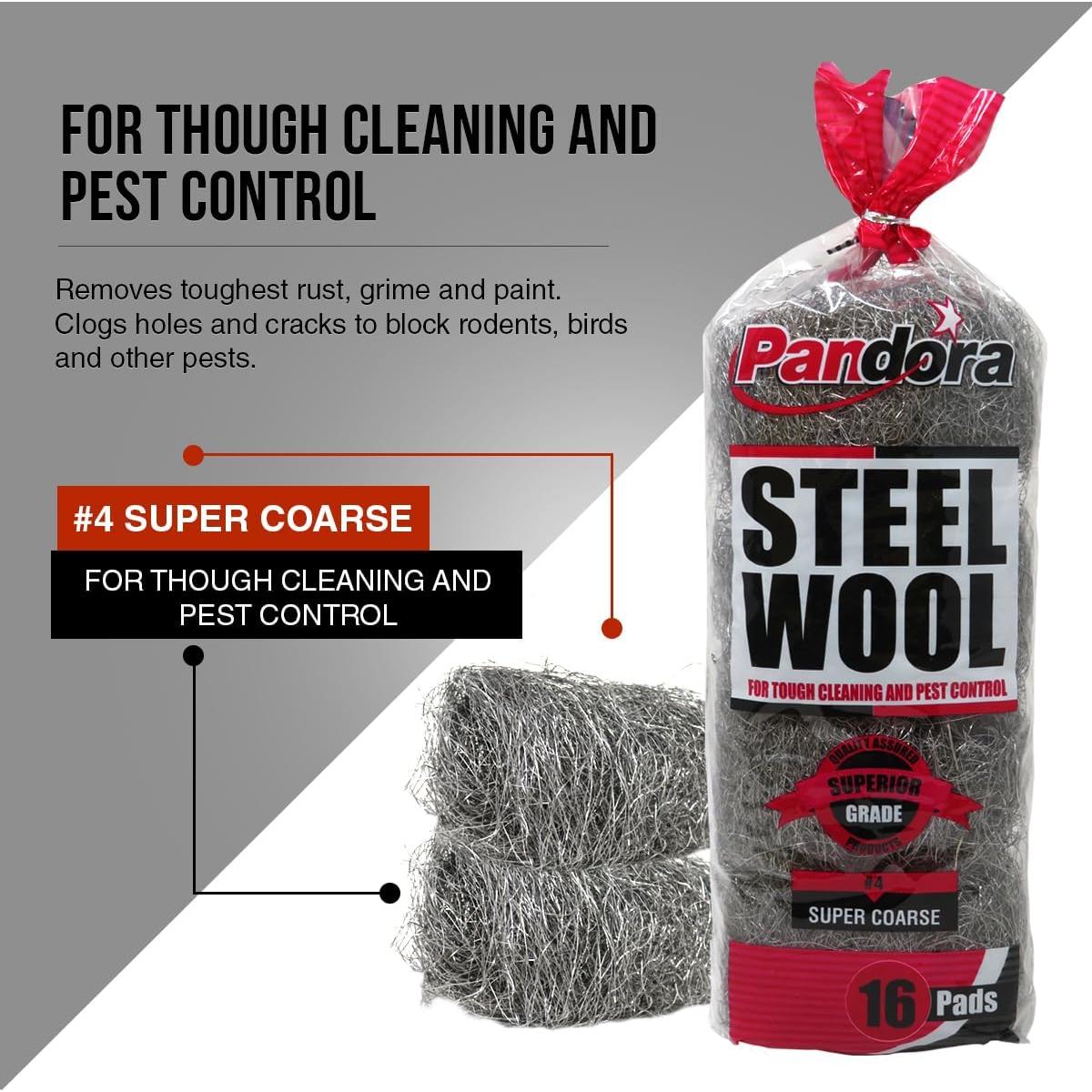 Lana de Acero Pandora #4 - 16 Almohadillas Grado Extra Grueso