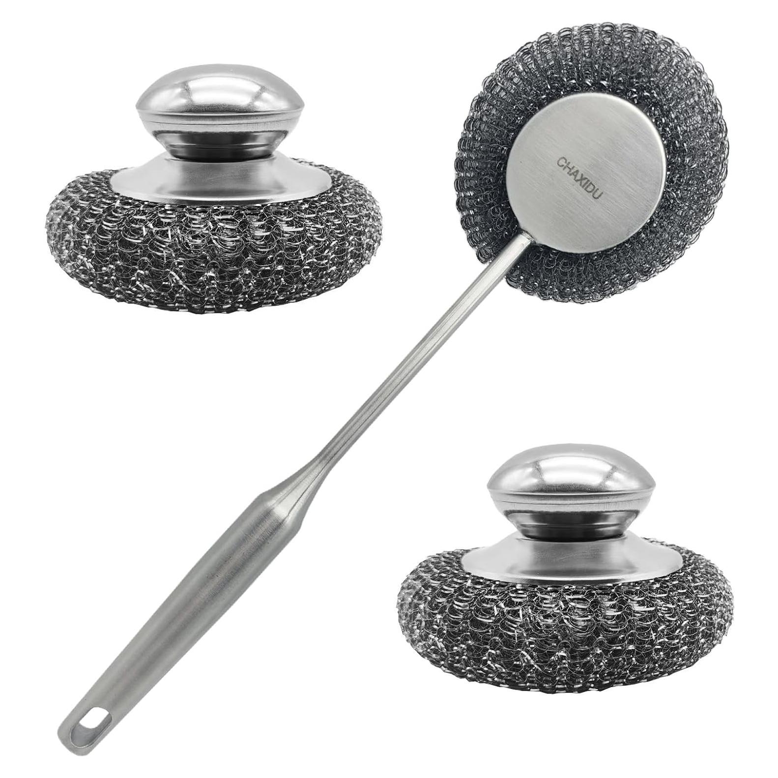 Juego de cepillos de limpieza CHAXIDU con mango largo - Acero inoxidable