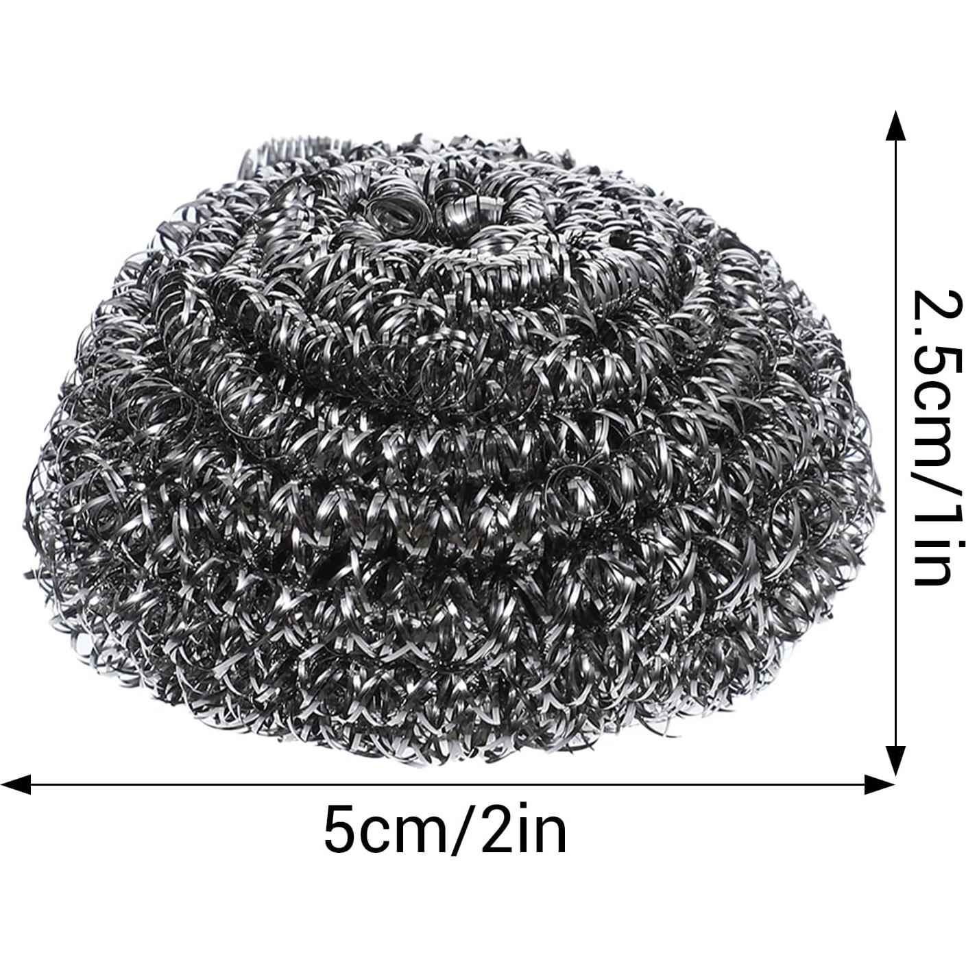100 Estropajos de Acero Inoxidable Meyeyaia 5cm para Fregar