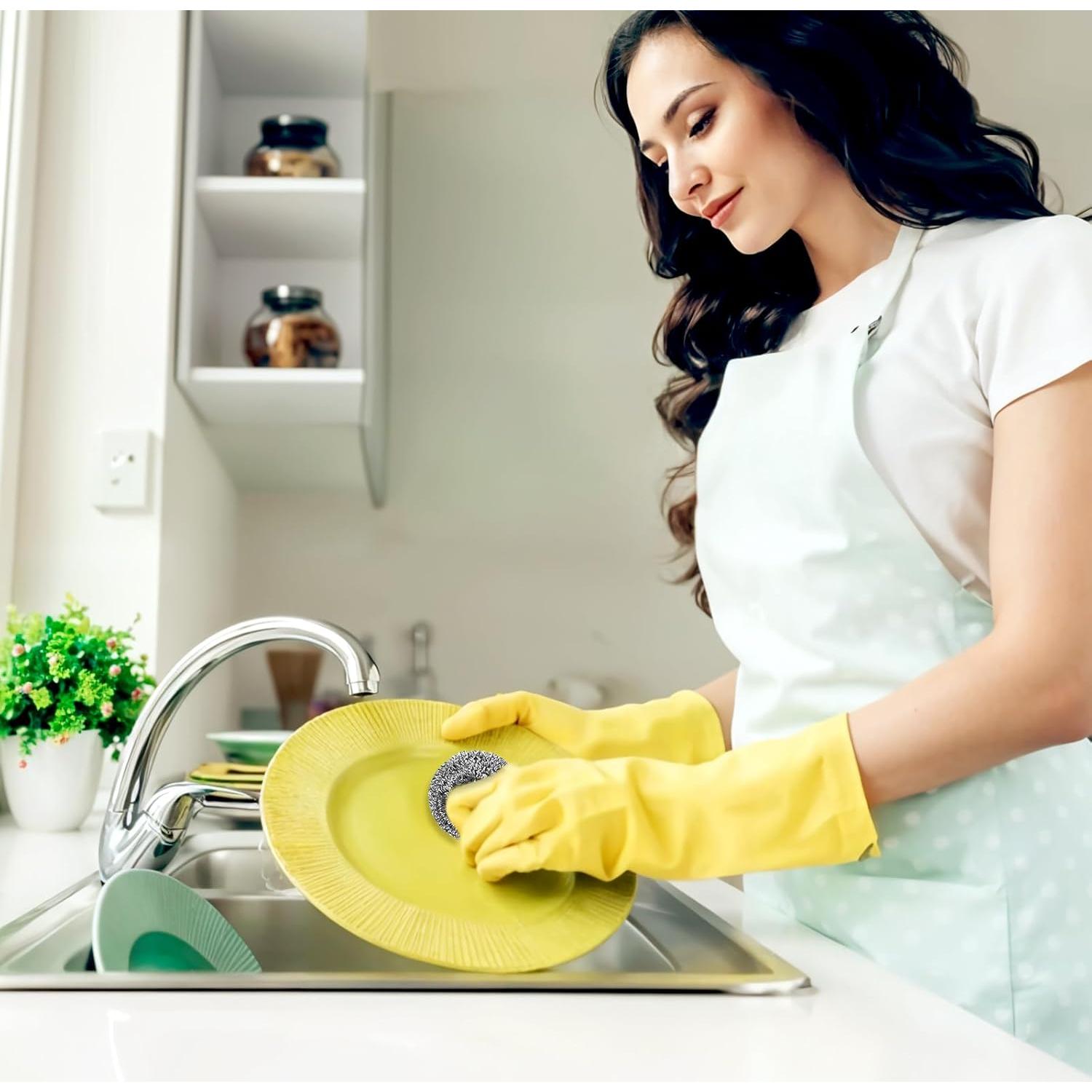 100 Estropajos de Acero Inoxidable Meyeyaia 5cm para Fregar