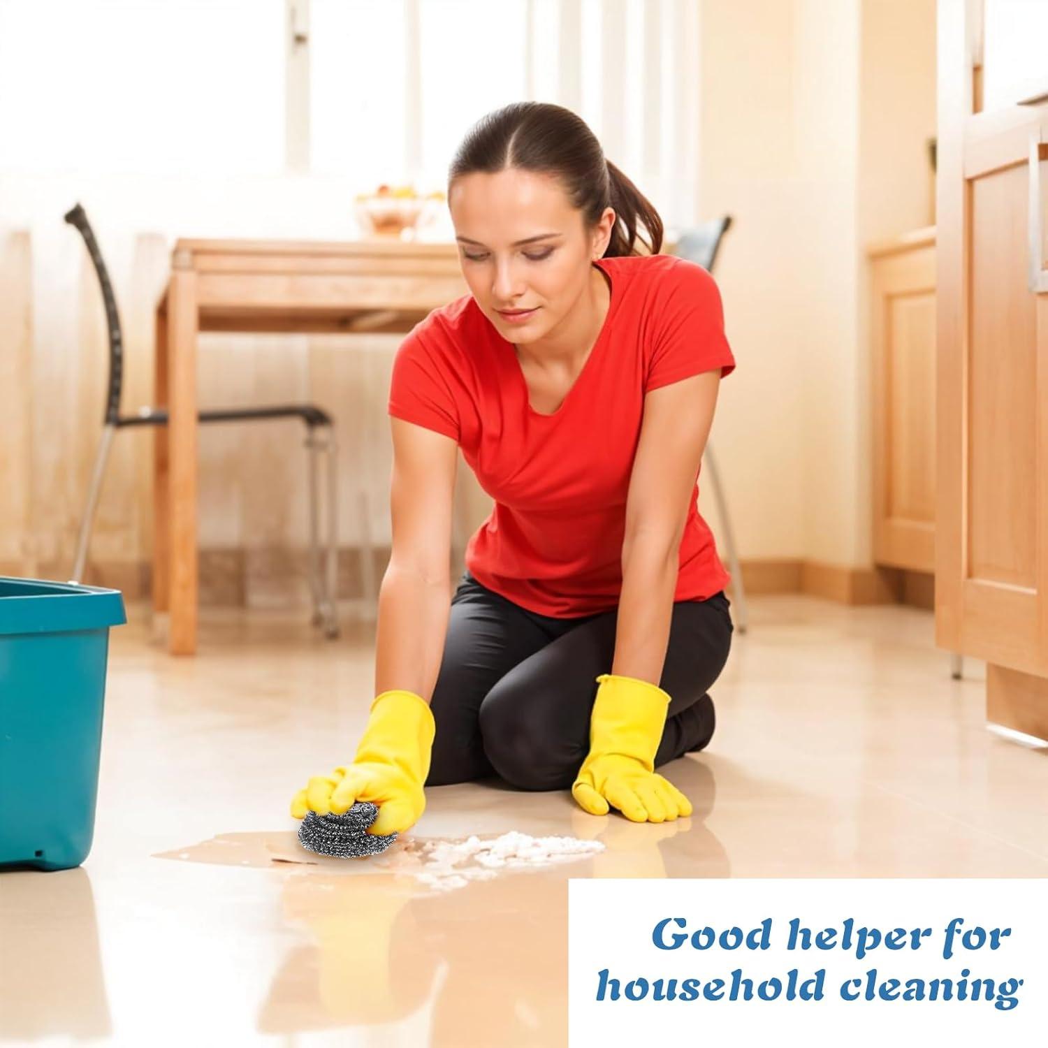 100 Estropajos de Acero Inoxidable Meyeyaia 5cm para Fregar