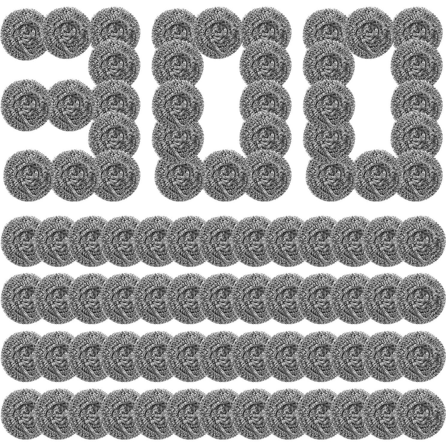 100 Estropajos de Acero Inoxidable Meyeyaia 5cm para Fregar