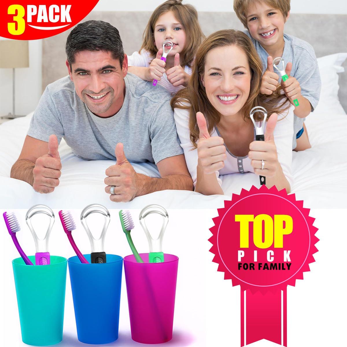 Paquete de 3 Raspadores de Lengua de Acero Inoxidable CATACC PRO