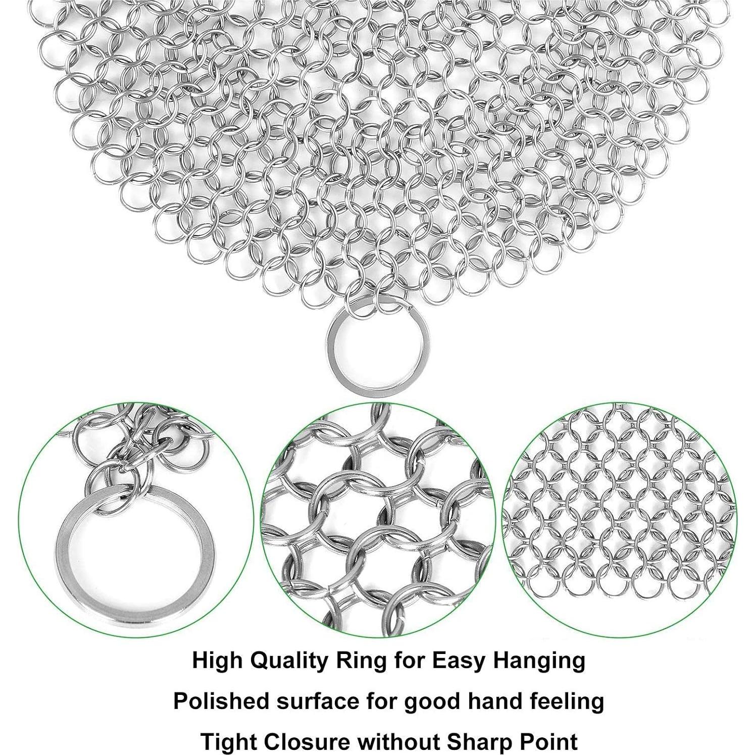 Limpiador de Malla de Cadena SUJAYU para Sartenes Hierro Fundido