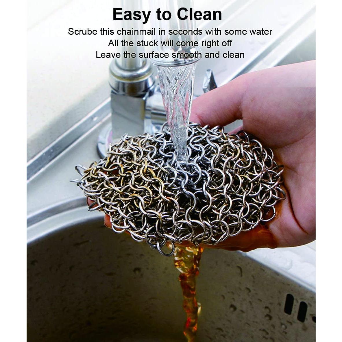 Limpiador de Malla de Cadena SUJAYU para Sartenes Hierro Fundido