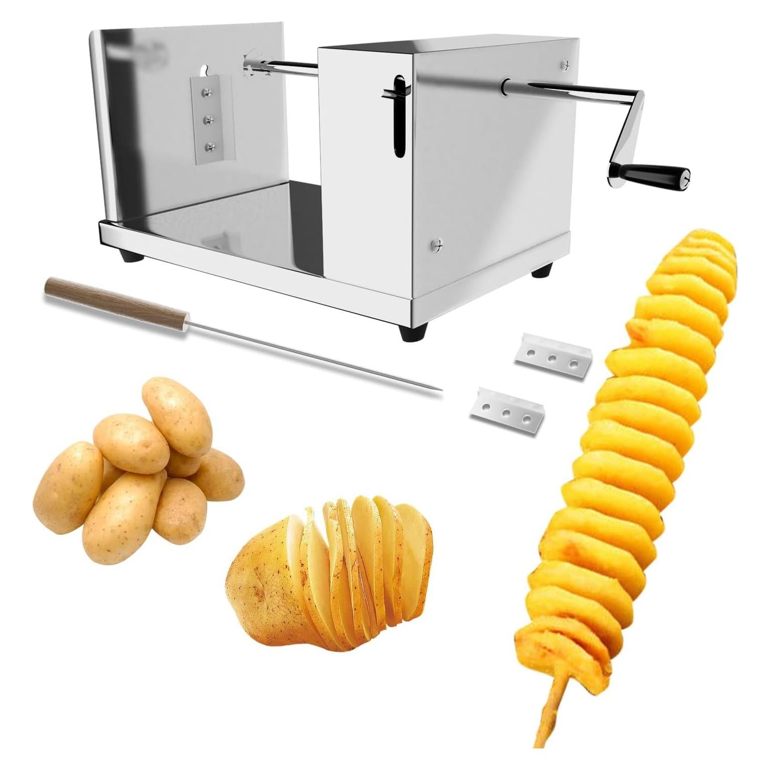 Cortador de Patatas en Espiral ANYDOCANMOOT Acero Inoxidable 25.4cm