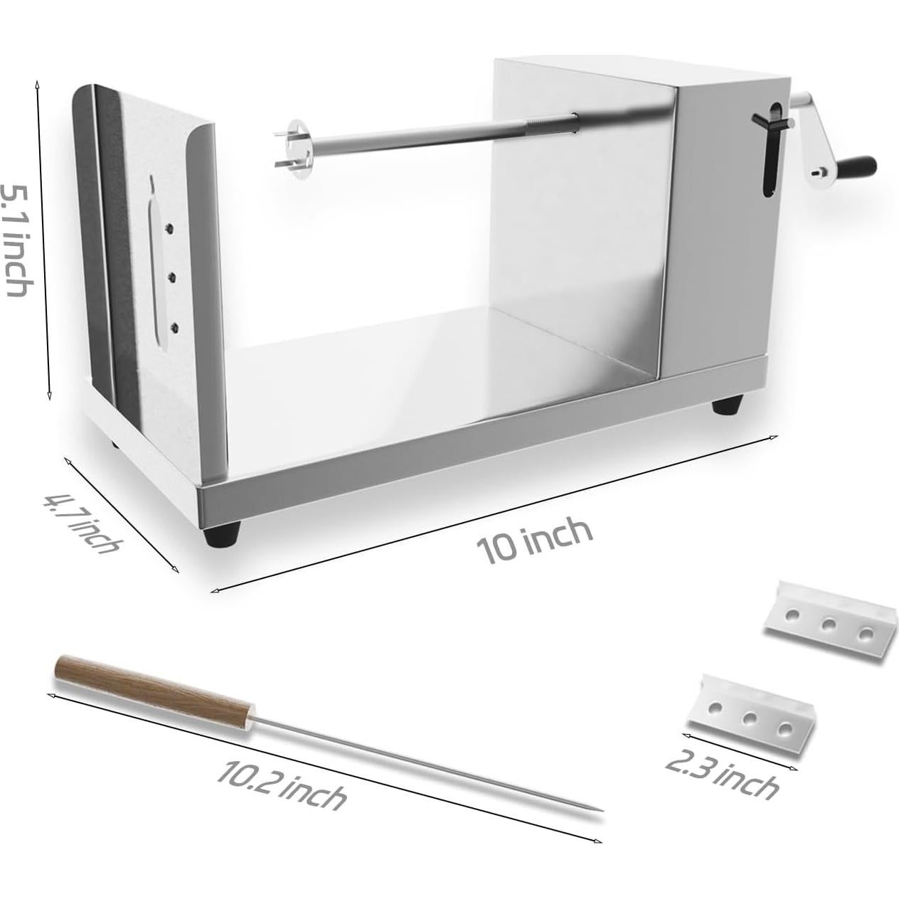 Cortador de Patatas en Espiral ANYDOCANMOOT Acero Inoxidable 25.4cm