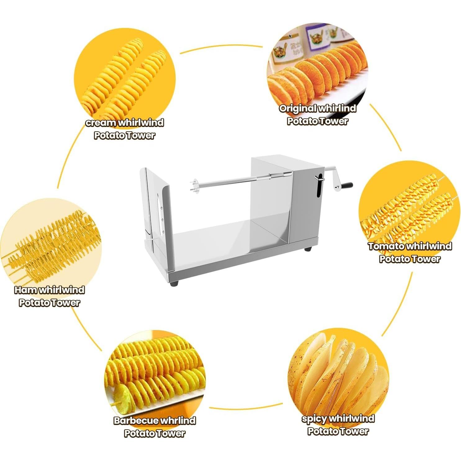 Cortador de Patatas en Espiral ANYDOCANMOOT Acero Inoxidable 25.4cm