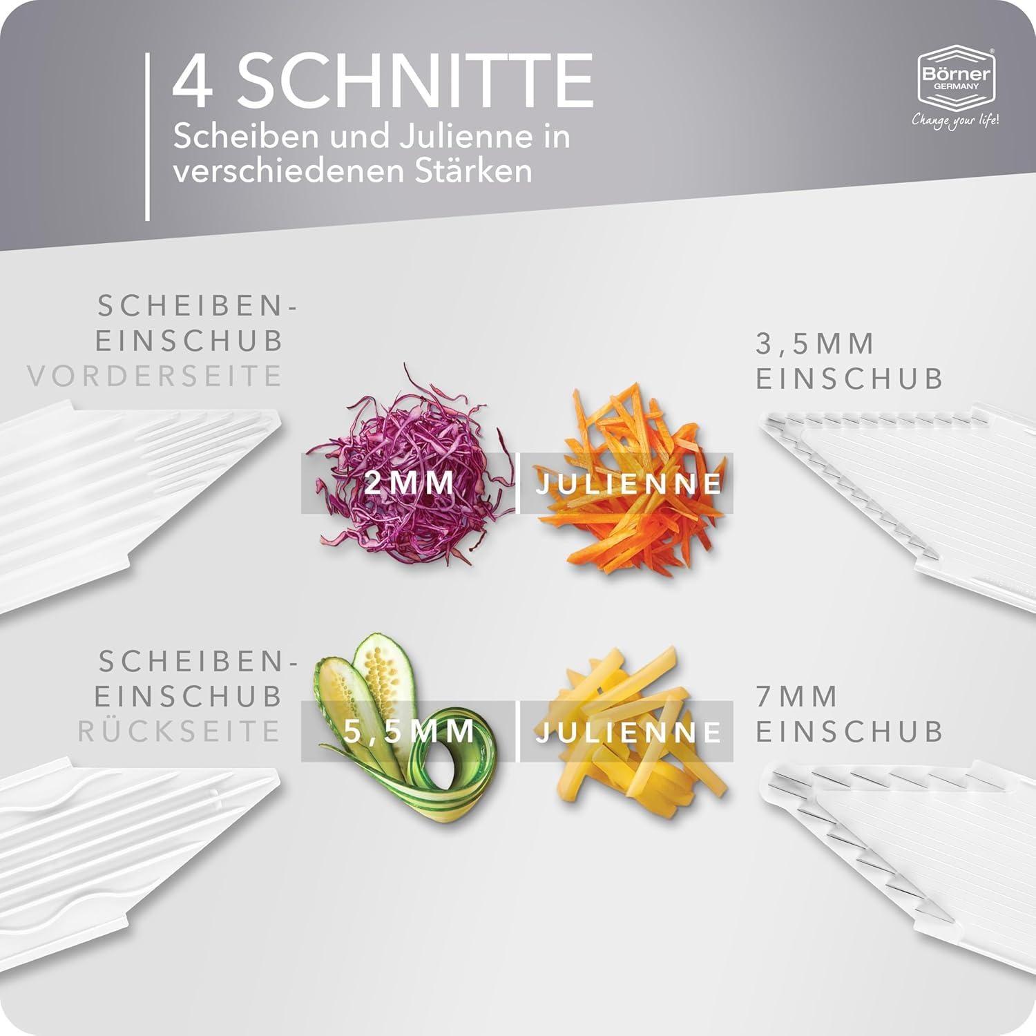 Juego de Cortadores de Verduras Börner V3 TrendLine 6 Piezas