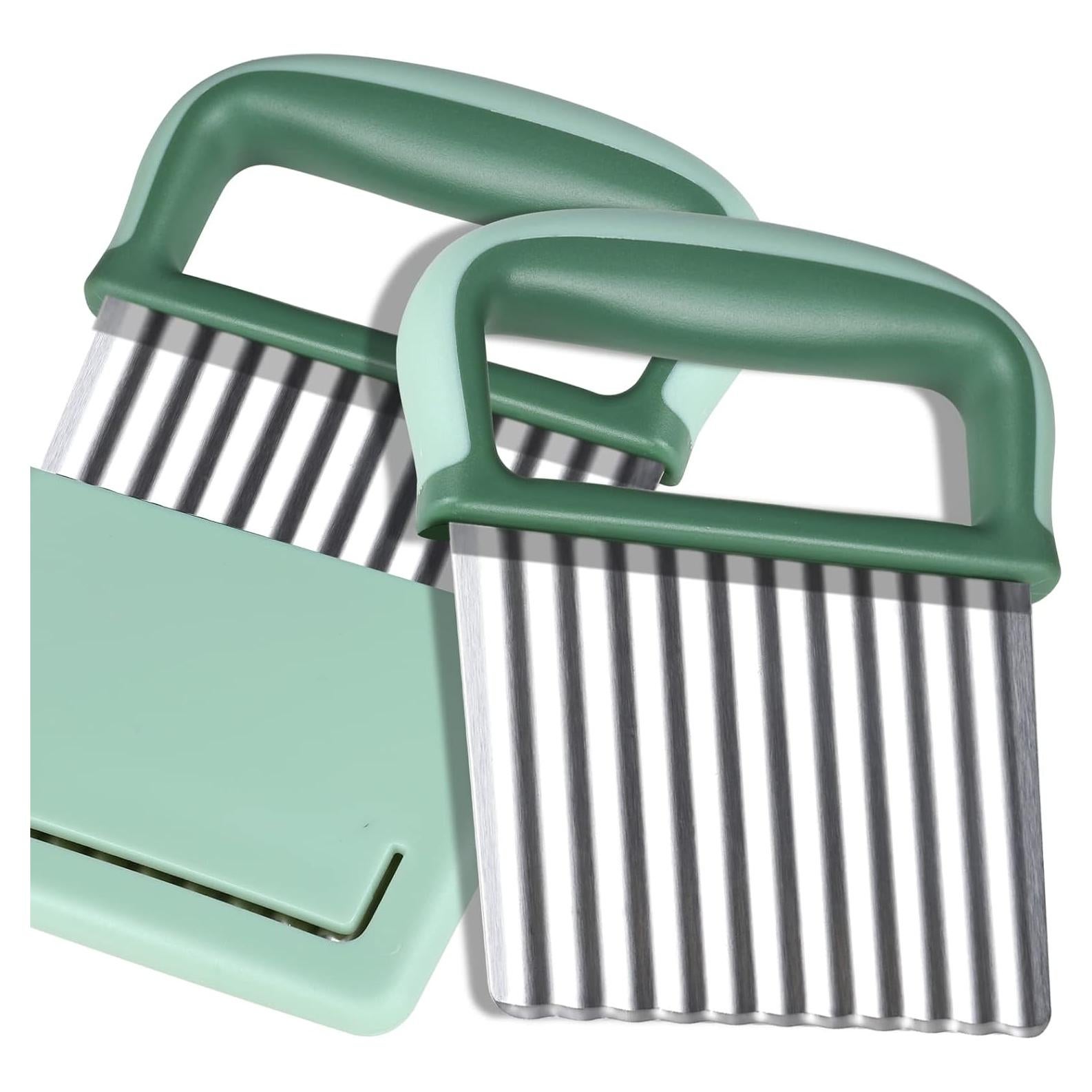 Cortador de Ondas HNYYZL 2 PCS Acero Inoxidable Verde