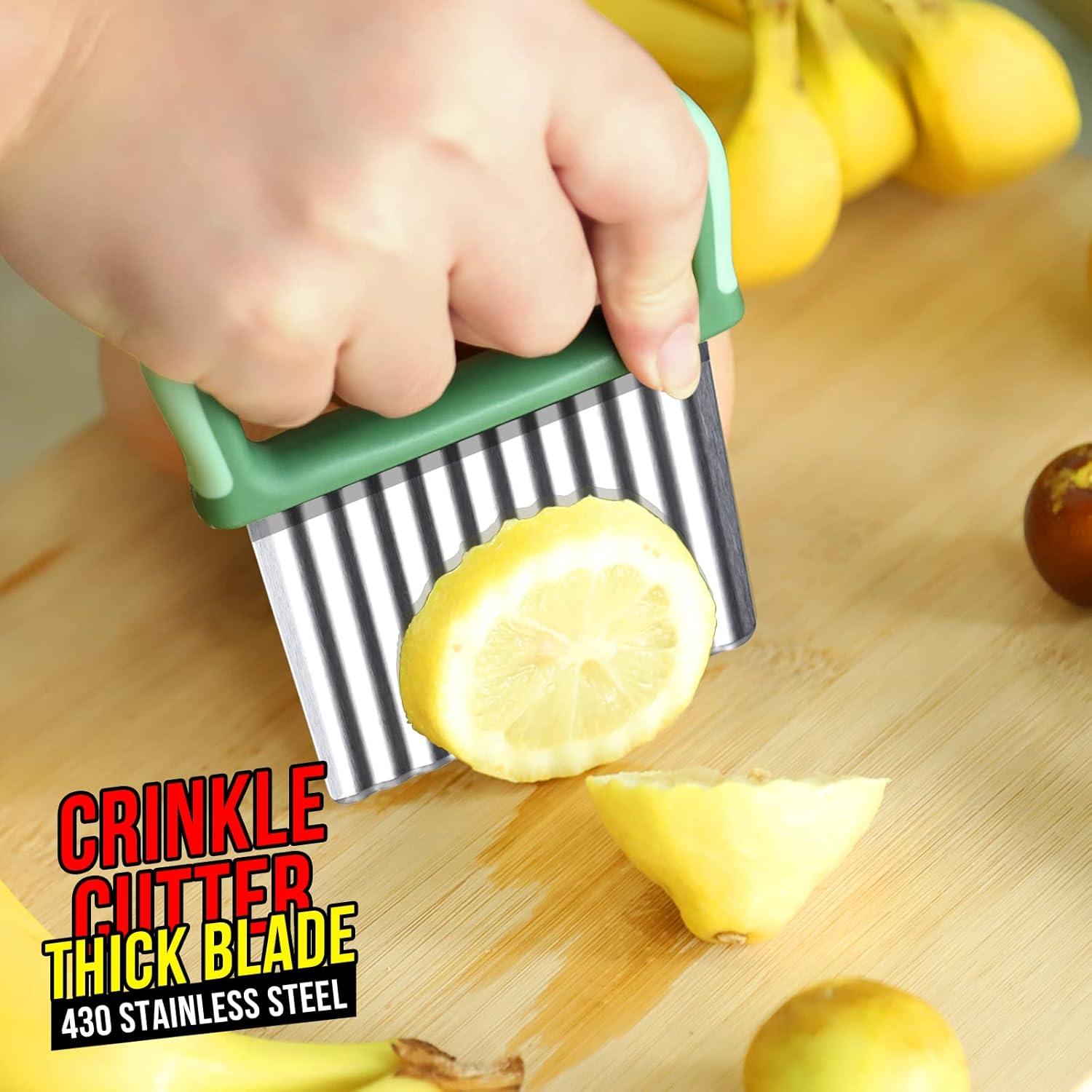 Cortador de Ondas HNYYZL 2 PCS Acero Inoxidable Verde