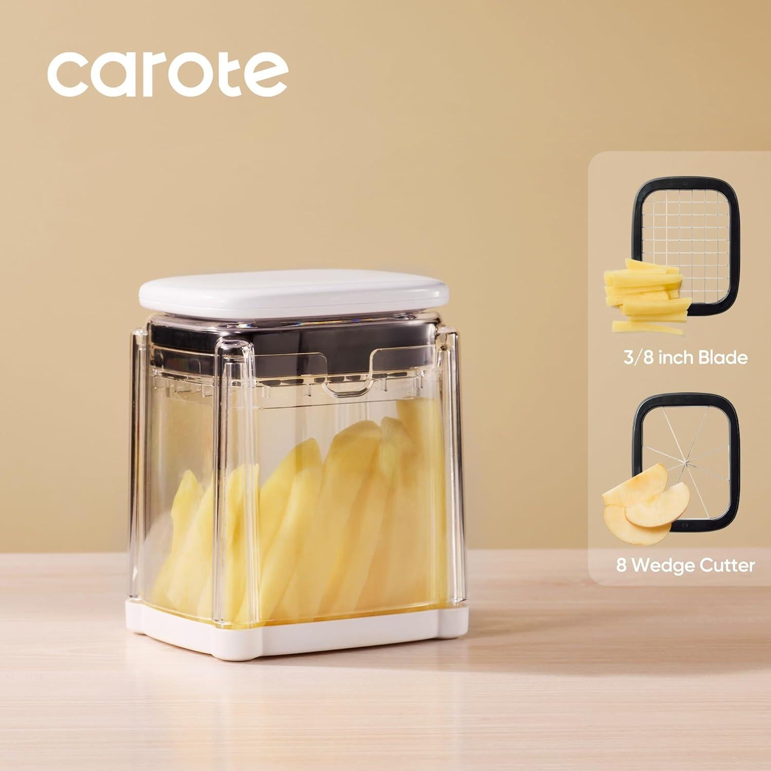 Cortador de Papas Fritas CAROTE 2 en 1 Picadora Manual 0.61 kg