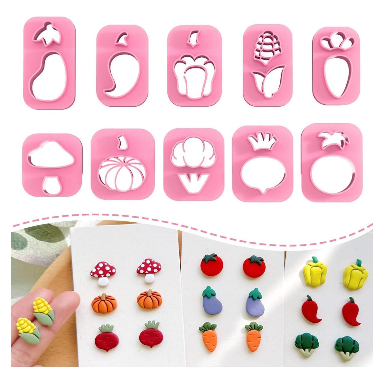 Cortadores de Arcilla de Polímero Keoker - 10 Formas para Pendientes