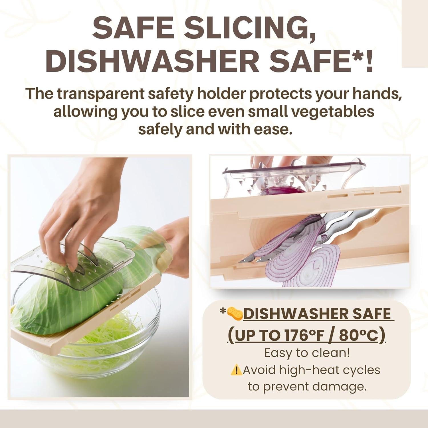 Cortador de Verduras Mandolina Arnest - 3 Velocidades, Acero Inoxidable