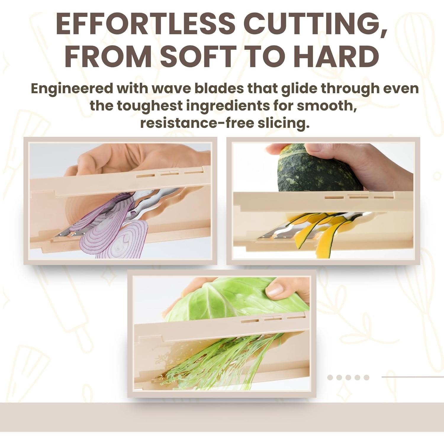 Cortador de Verduras Mandolina Arnest - 3 Velocidades, Acero Inoxidable