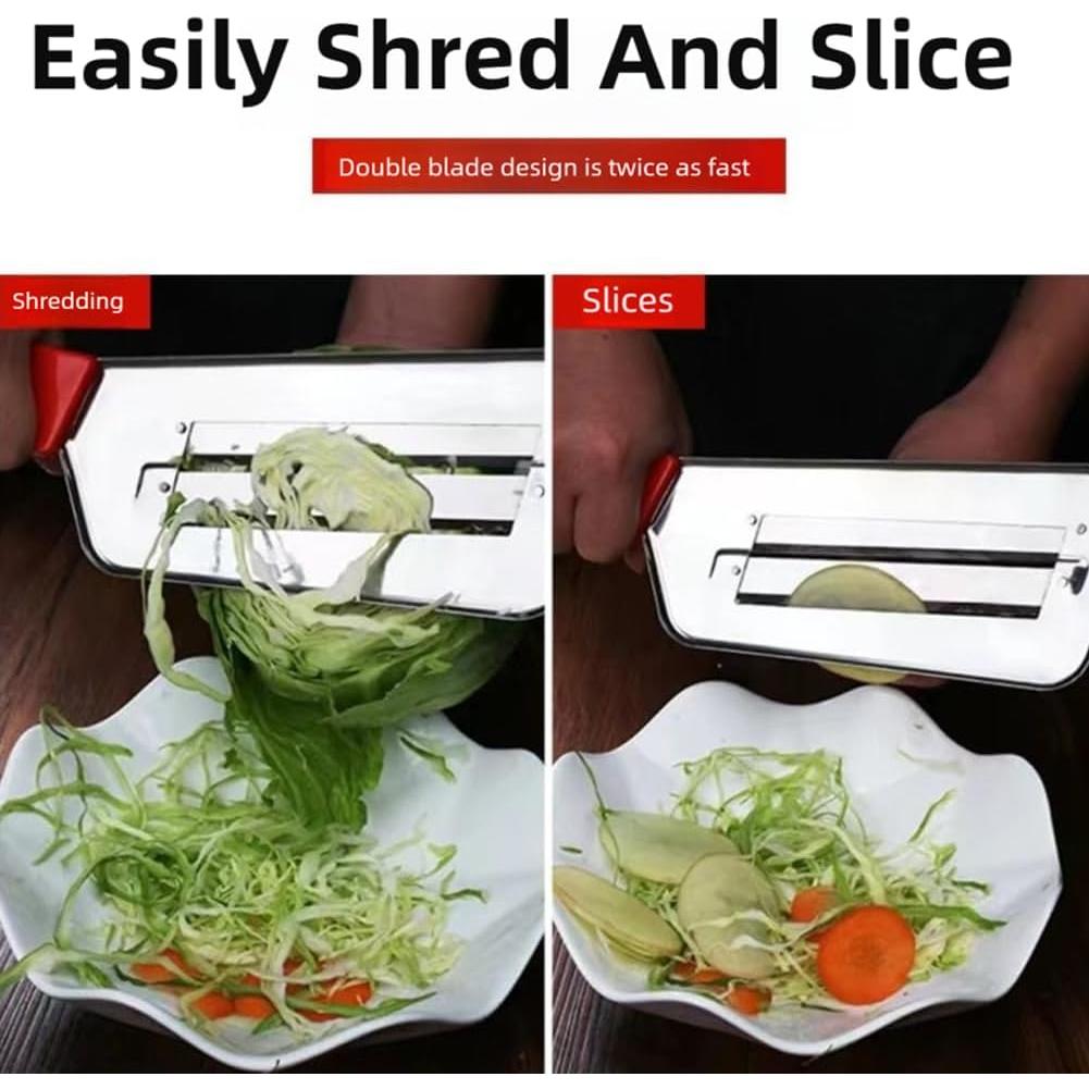 Cortador de Verduras Multifuncional DLIOJHL 2 Piezas Acero Inoxidable