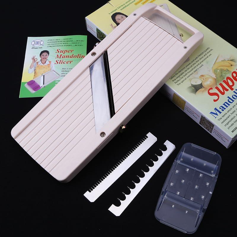 Cortador de Mandolina Manual SANVERDI 5 en 1 con Cuchillas Intercambiables