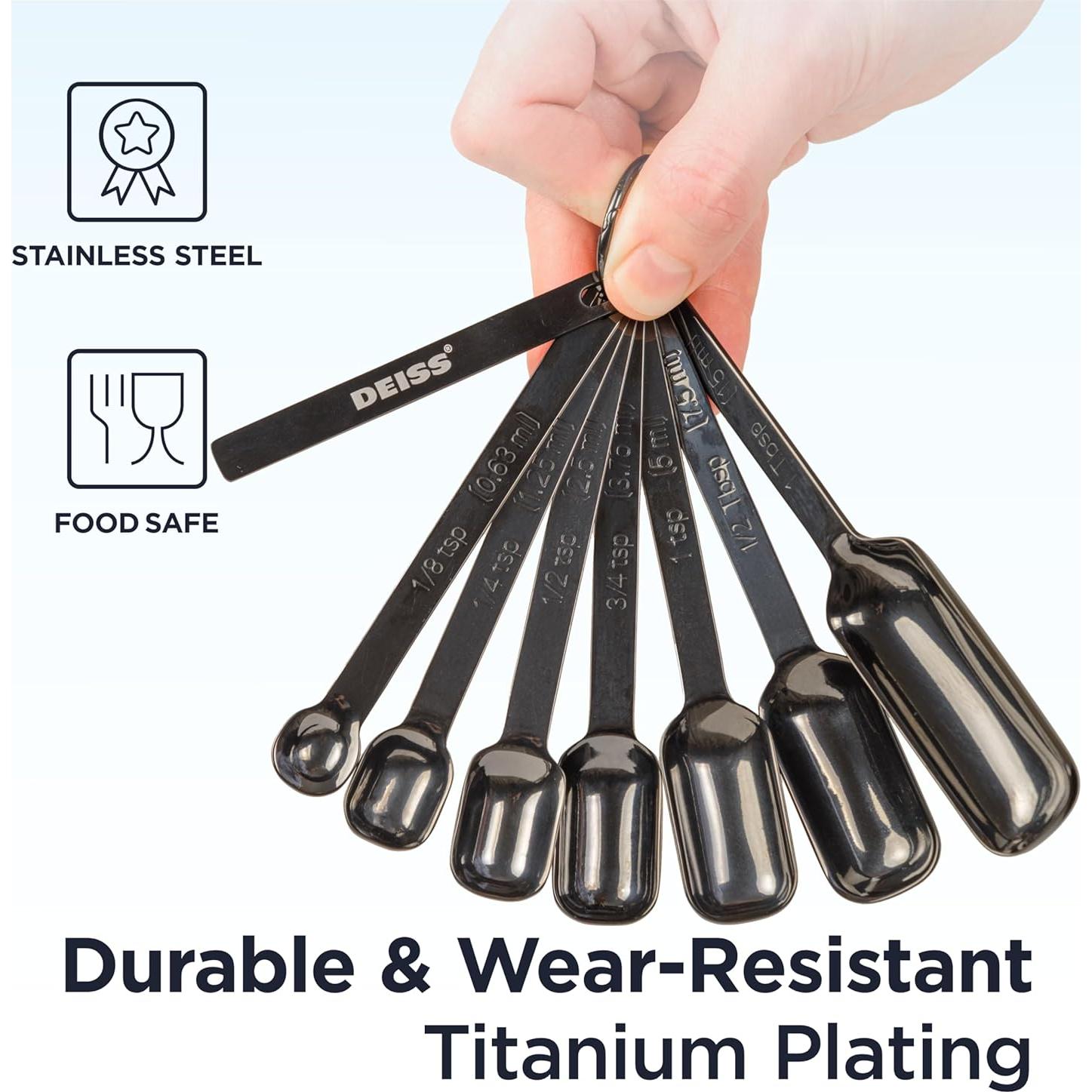 Espátula de Cocina Deiss PRO Acero Inoxidable 36.6 cm y Cucharas Medidoras