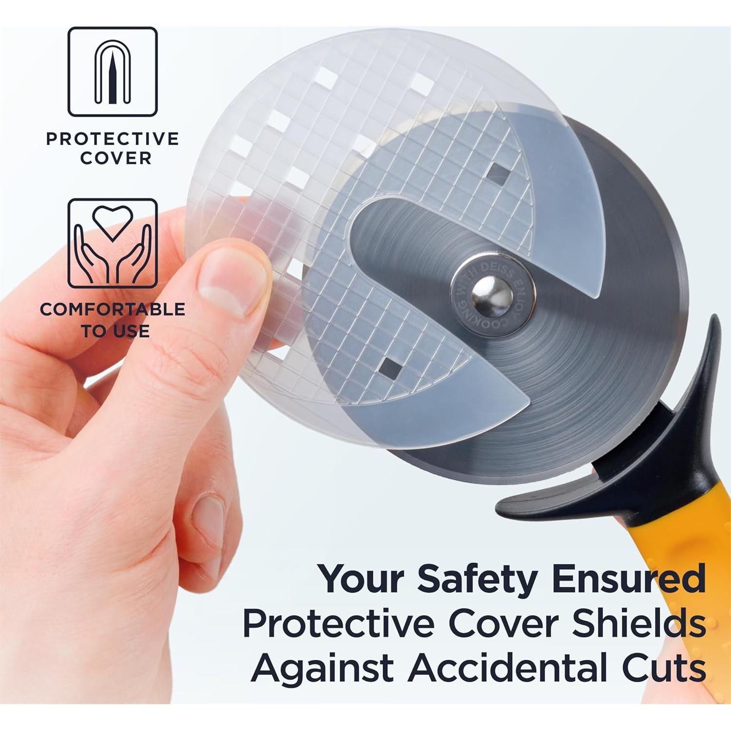 Cortador de Pizza Deiss Pro Acero Inoxidable 10 cm y Espátula 36.5 cm