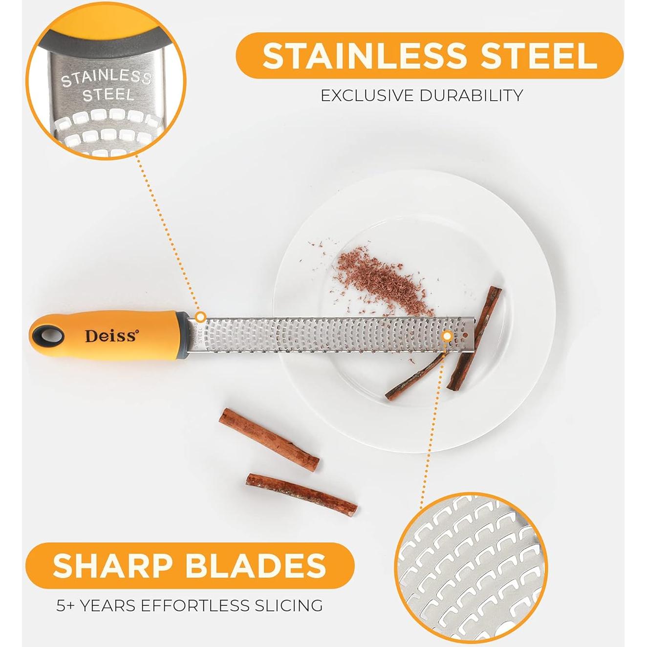 Rallador de Cítricos y Queso Deiss PRO Acero Inoxidable