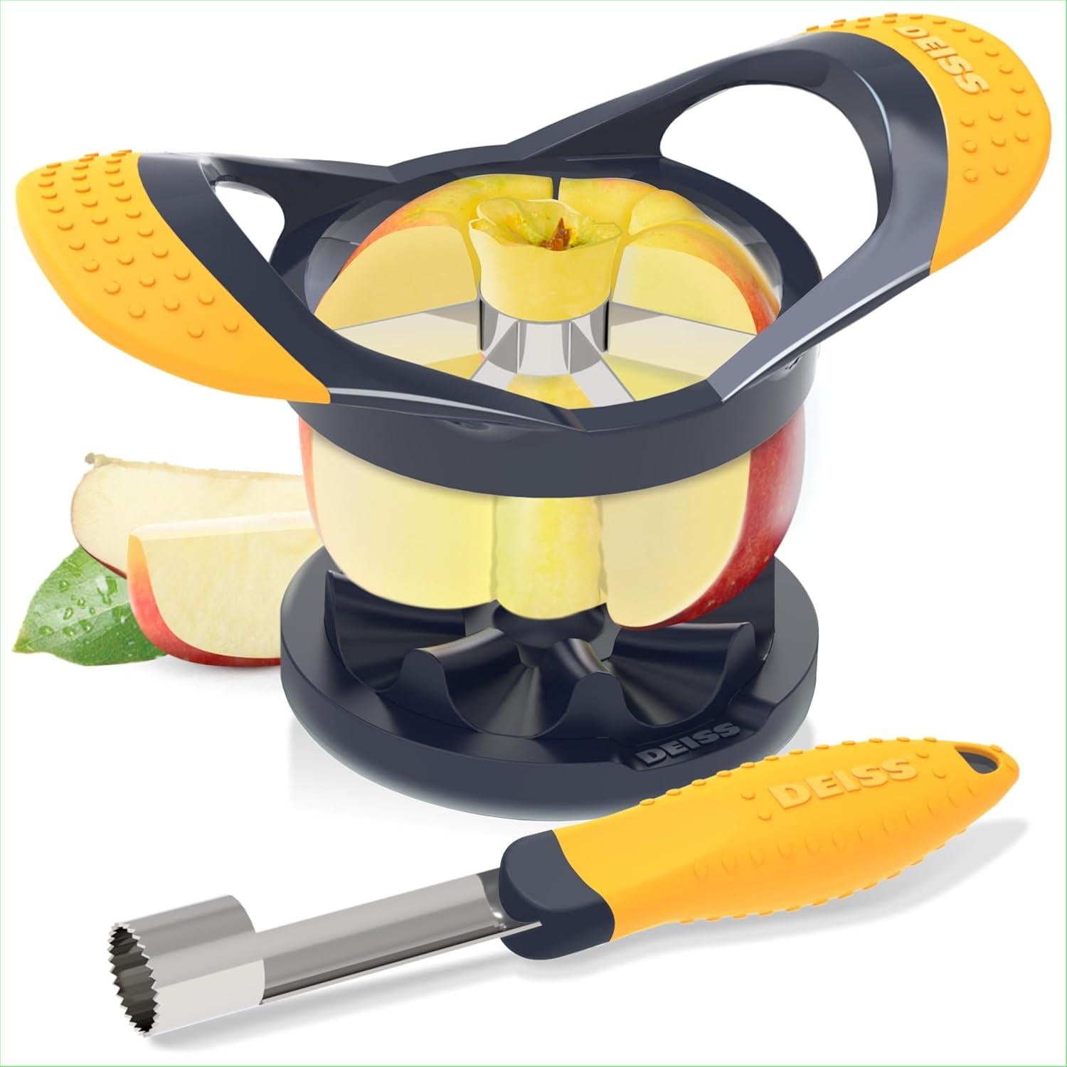 Pelador de Verduras Deiss PRO Ergonómico con Cortador de Manzanas