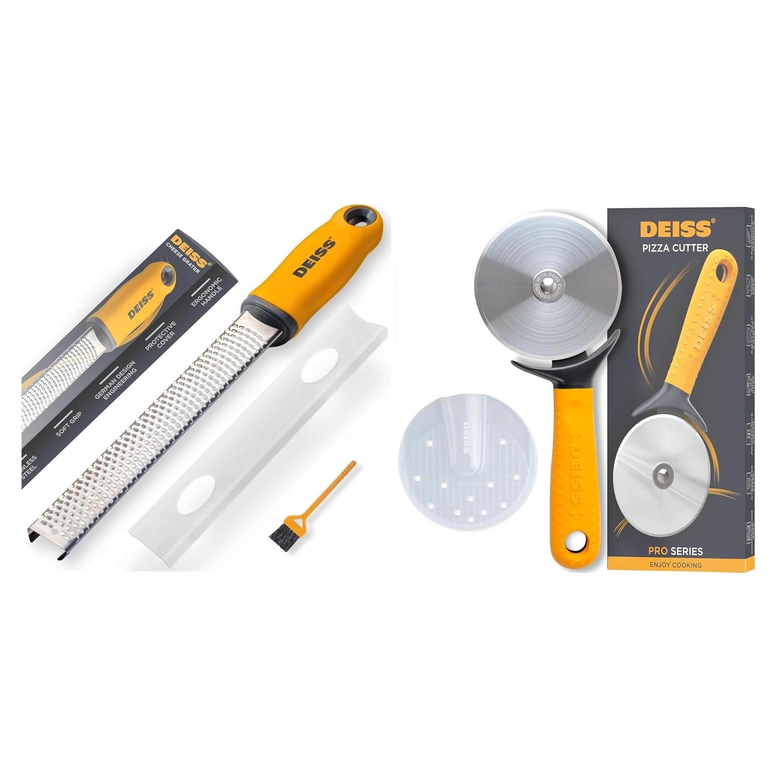 Rallador de Queso y Cortador de Pizza Deiss PRO Acero Inoxidable