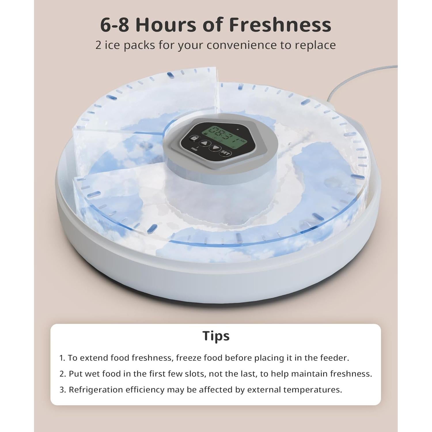 Dispensador Automático de Comida para Gatos Supersuki 5 Comidas