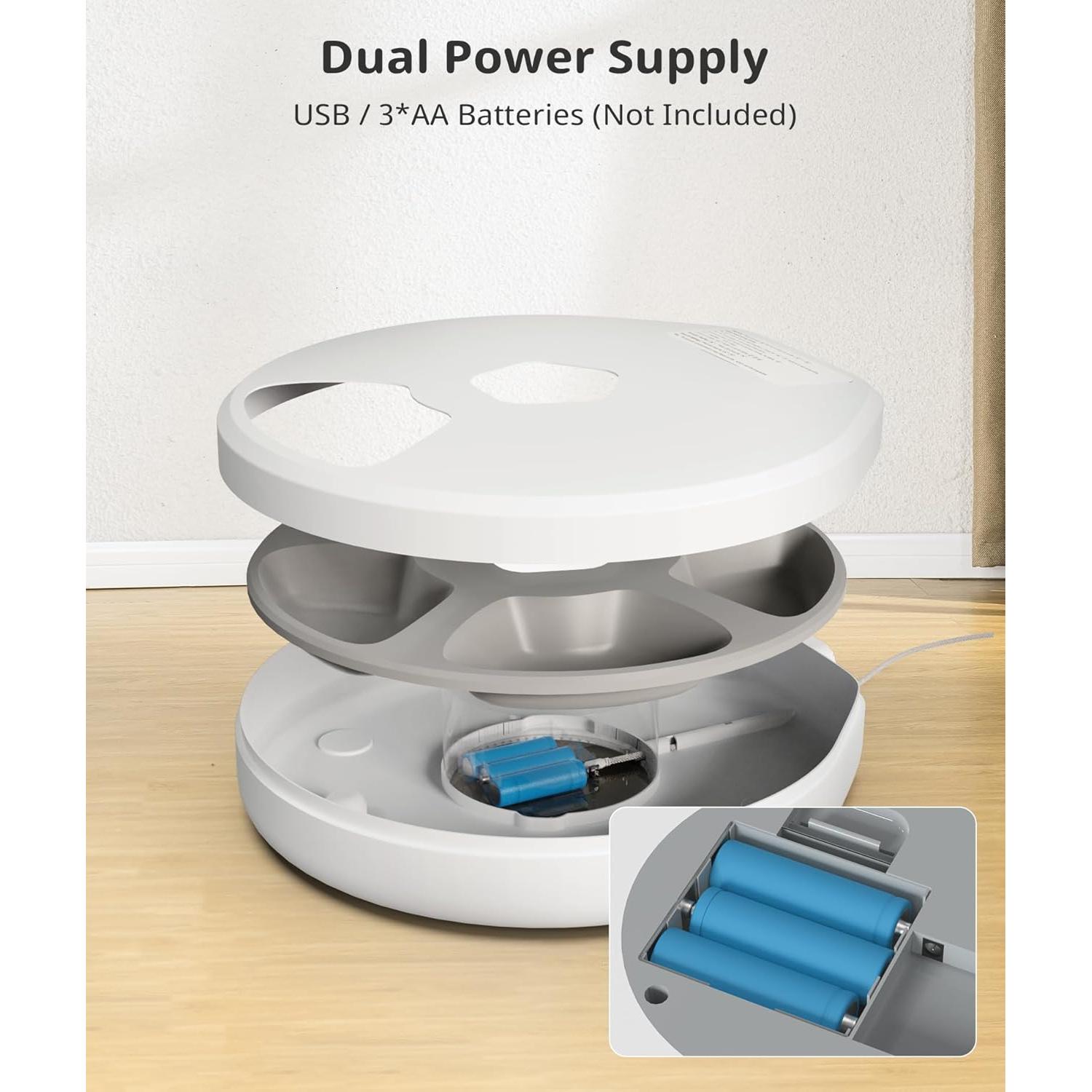 Dispensador Automático de Comida para Gatos Supersuki 5 Comidas