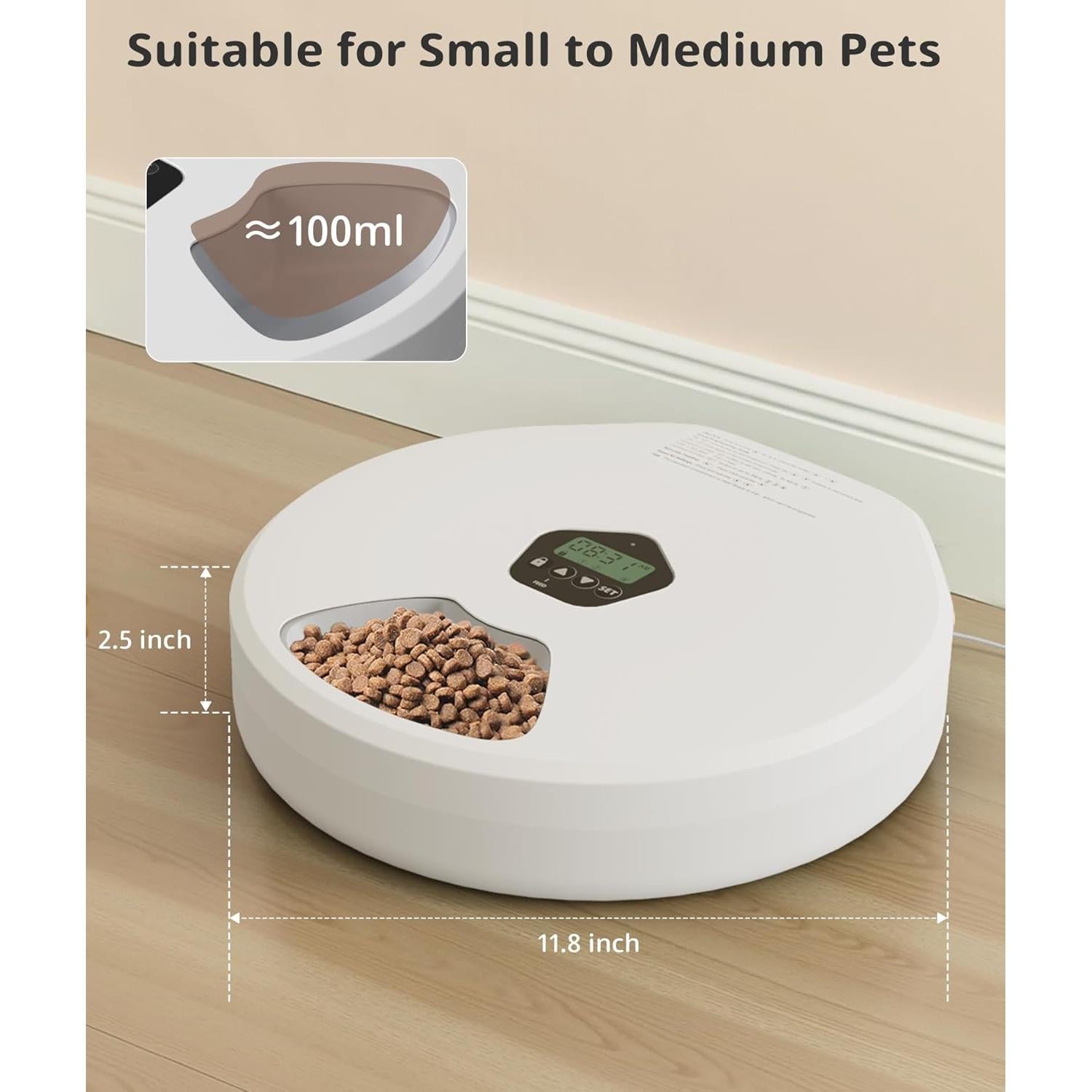 Dispensador Automático de Comida para Gatos Supersuki 5 Comidas