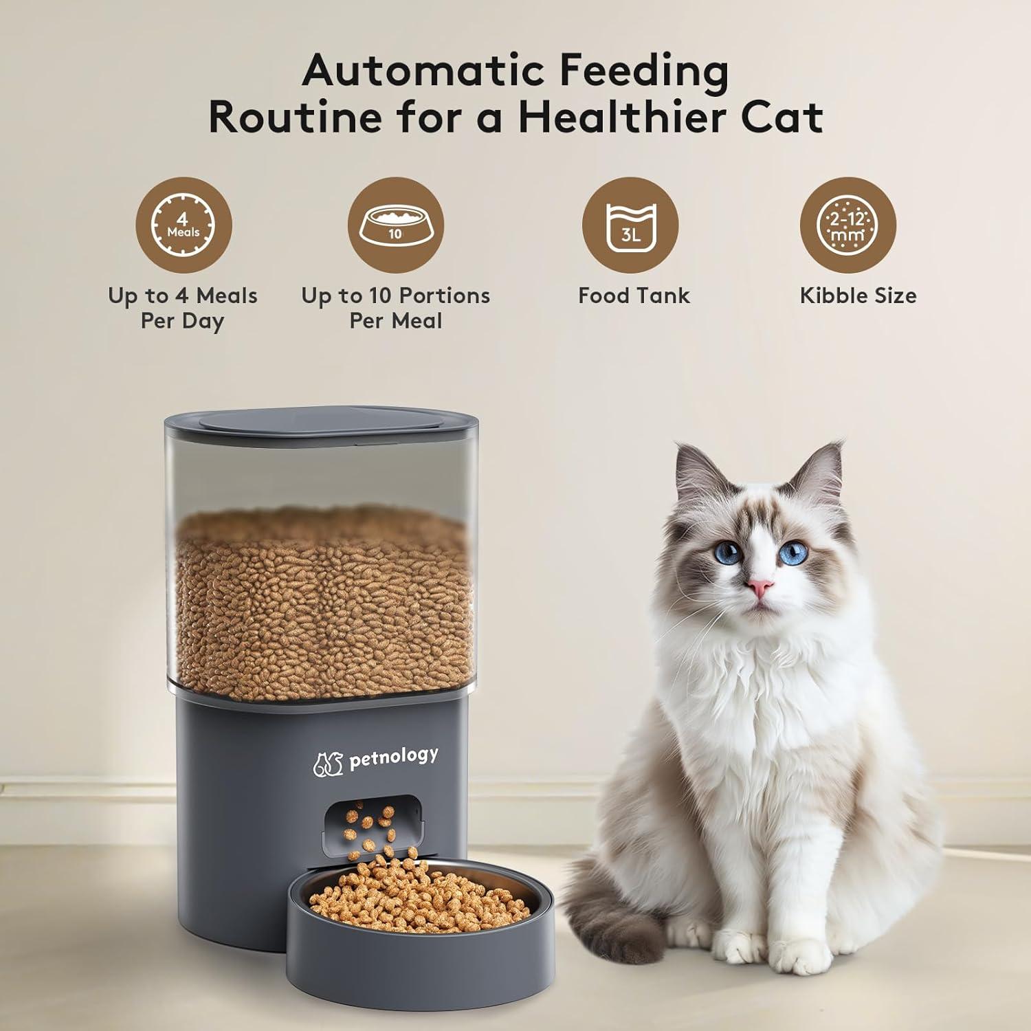 Comedero Automático Programable HSL 3L para Gatos y Perros