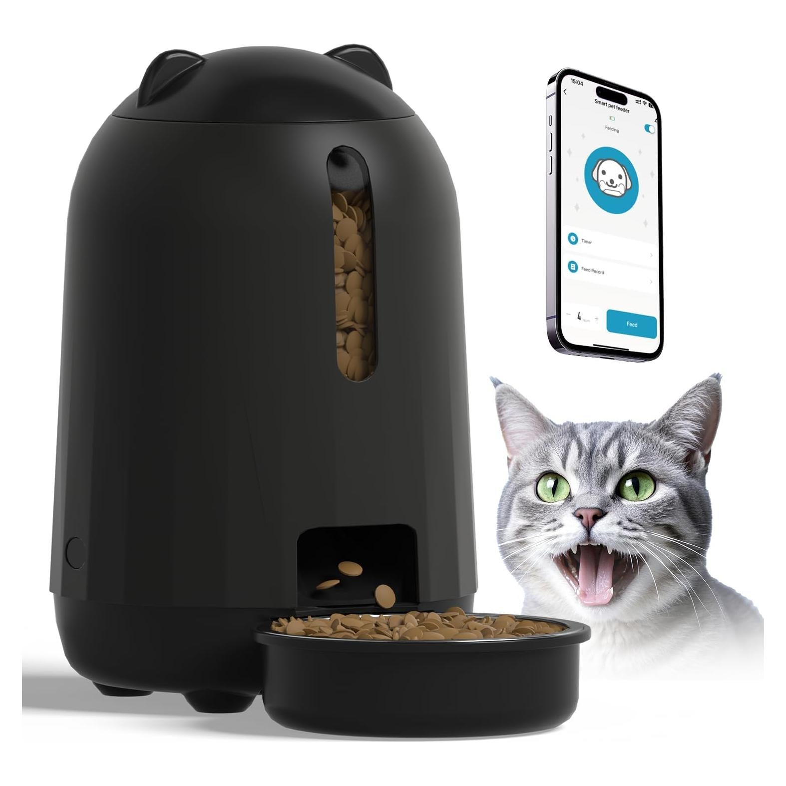Comedero Automático PAPIFEED 3L con Control por App - Negro
