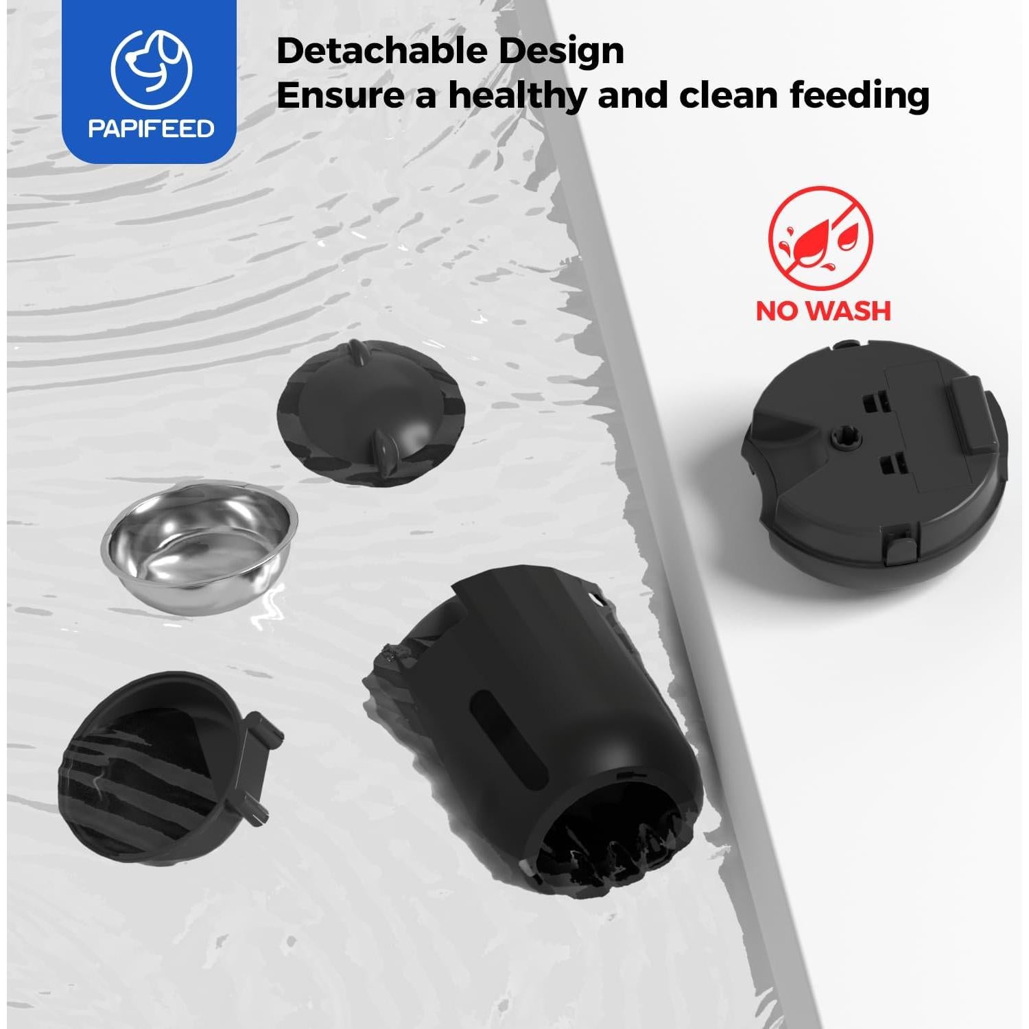 Comedero Automático PAPIFEED 3L con Control por App - Negro