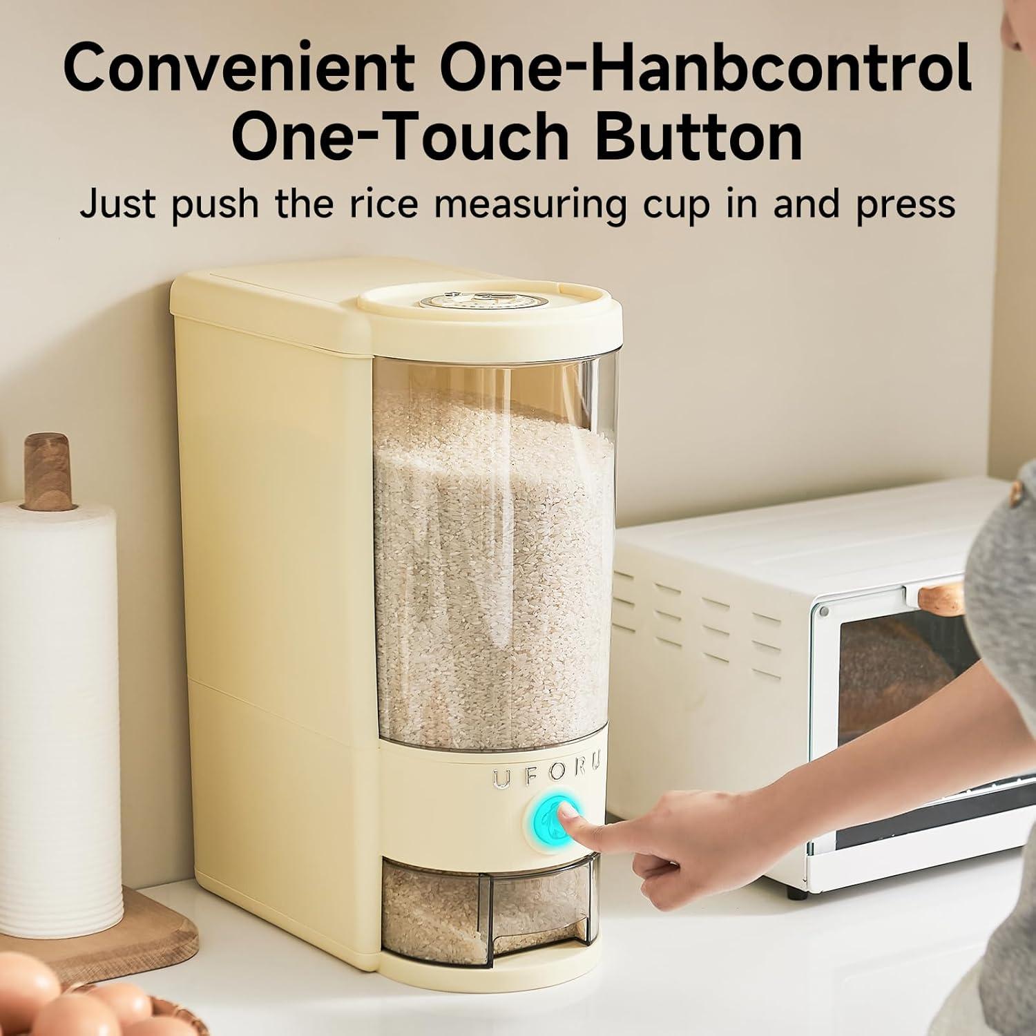 Dispensador de Arroz UFORU 20 lbs A Prueba de Humedad y Plagas