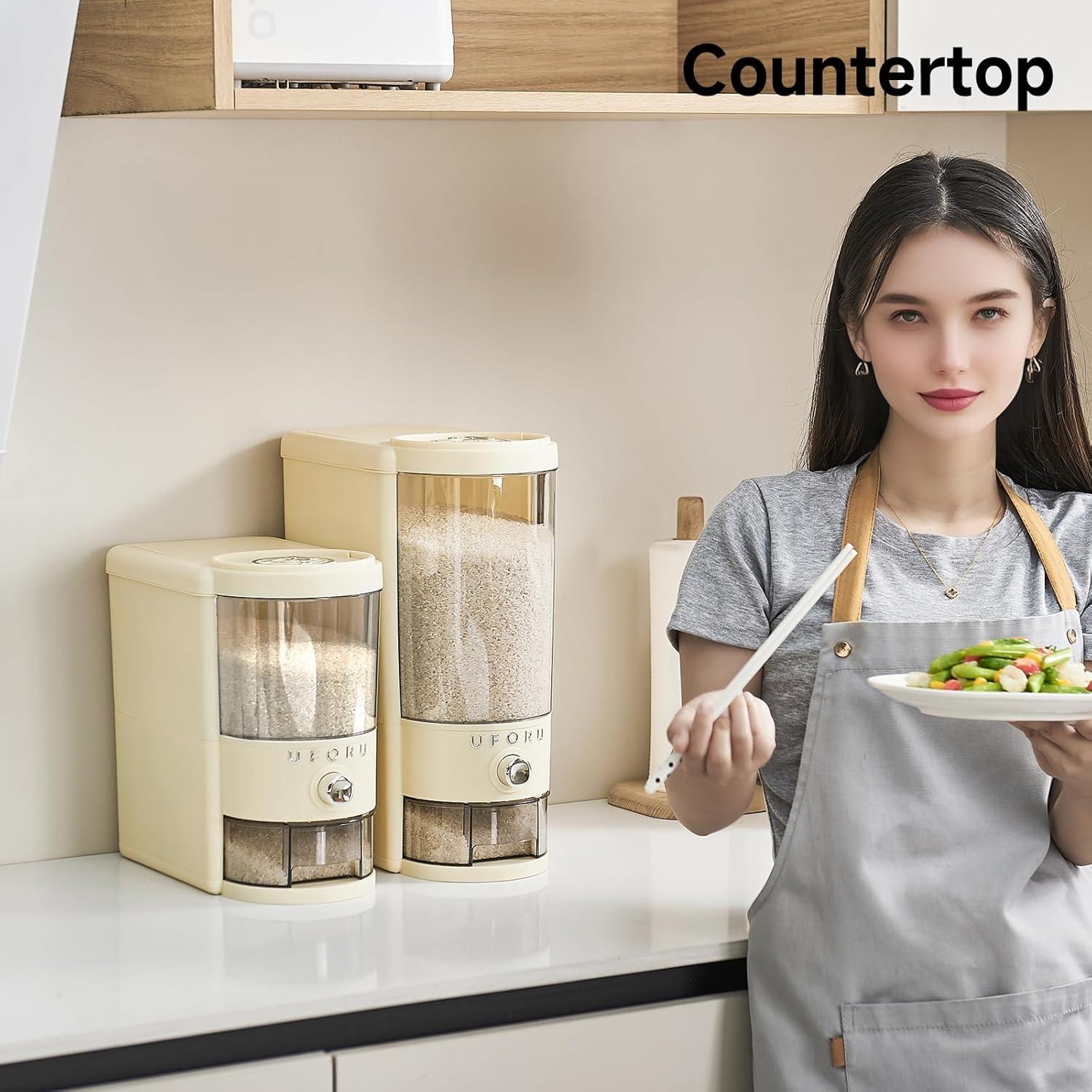 Dispensador de Arroz UFORU 20 lbs A Prueba de Humedad y Plagas