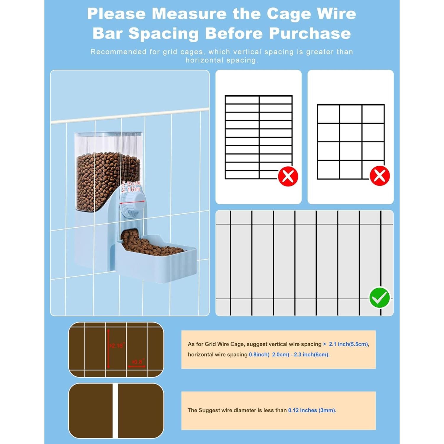 Dispensador Automático de Comida para Mascotas Famiever 1.6L Azul