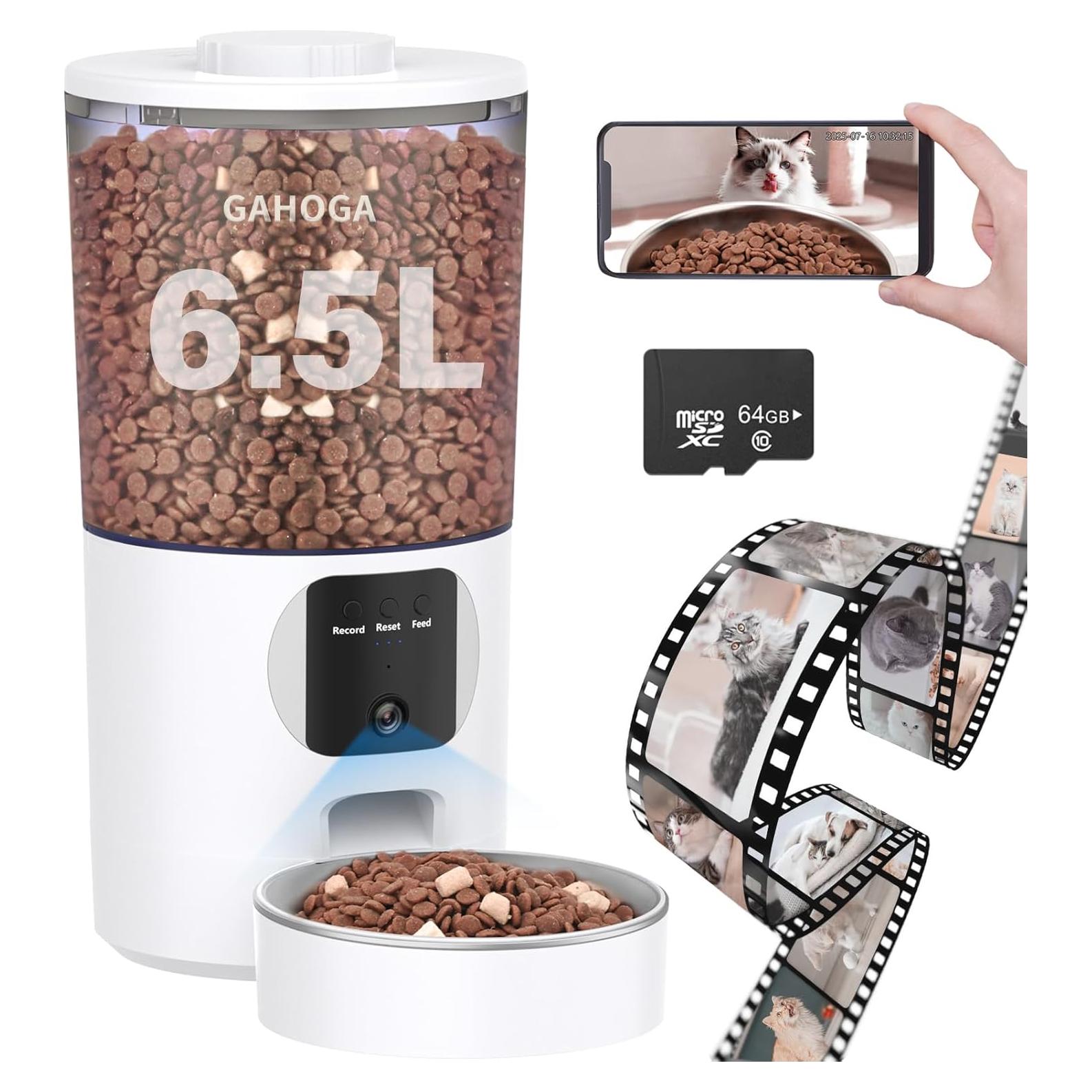 Comedero Automático GAHOGA 6.5L con Cámara 1080P y App