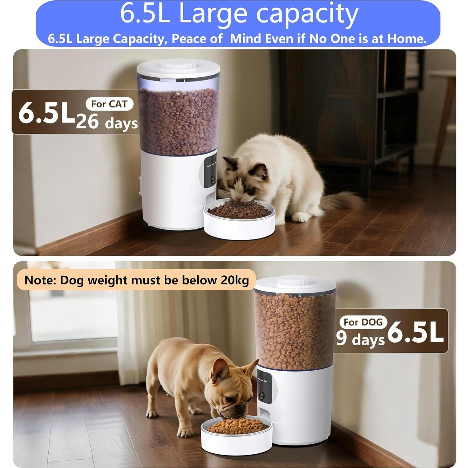 Comedero Automático GAHOGA 6.5L con Cámara 1080P y App