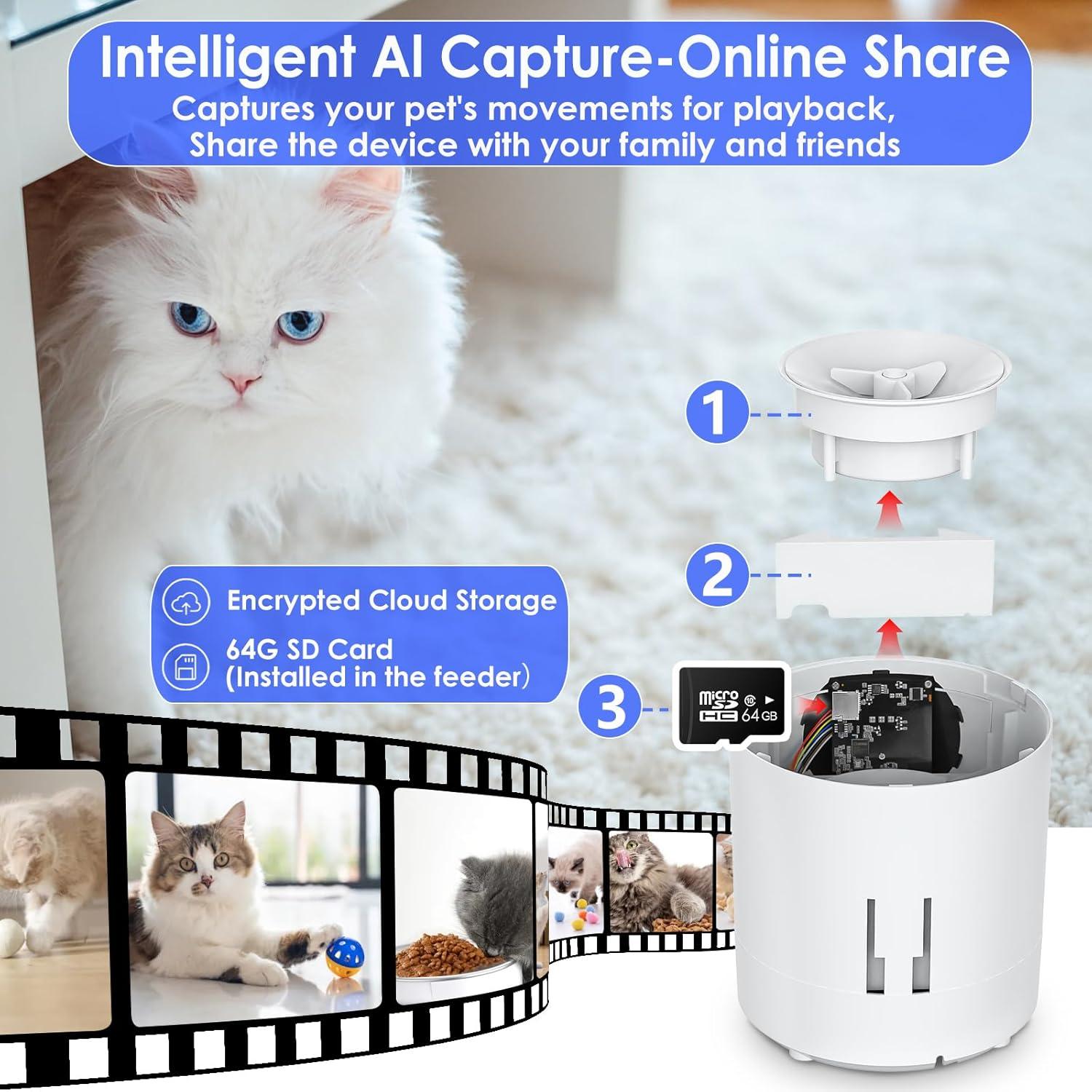 Comedero Automático GAHOGA 6.5L con Cámara 1080P y App