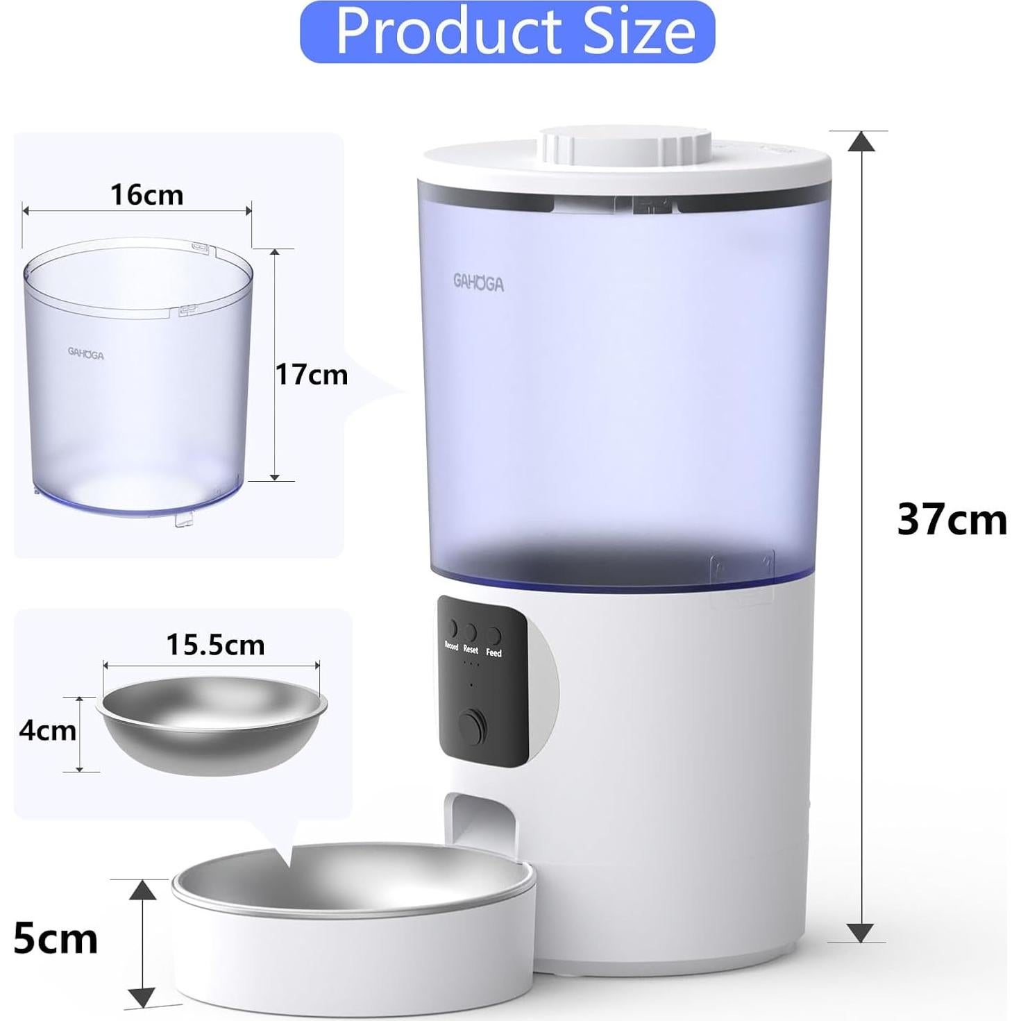 Comedero Automático GAHOGA 6.5L con Cámara 1080P y App