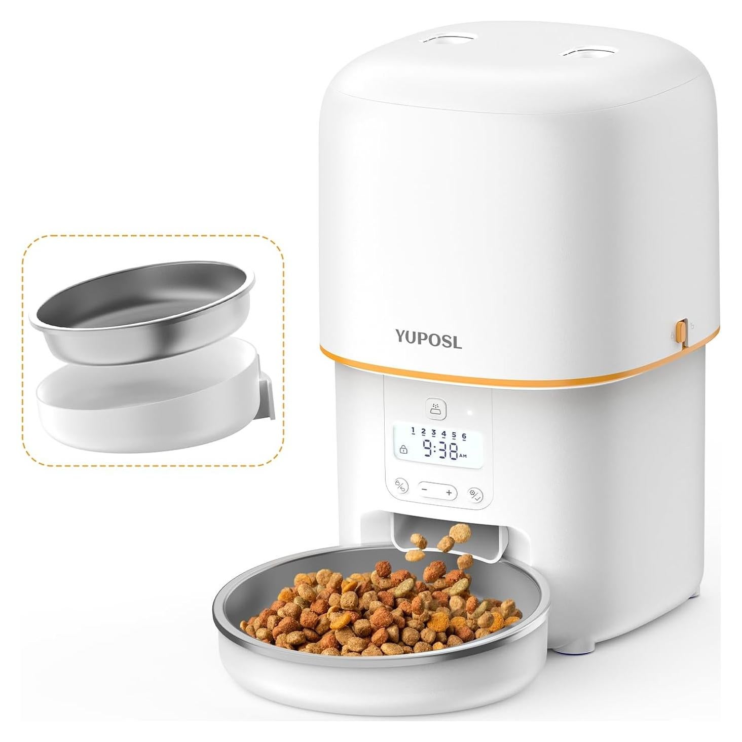 Dispensador Automático de Comida para Gatos Genérico 3L Blanco