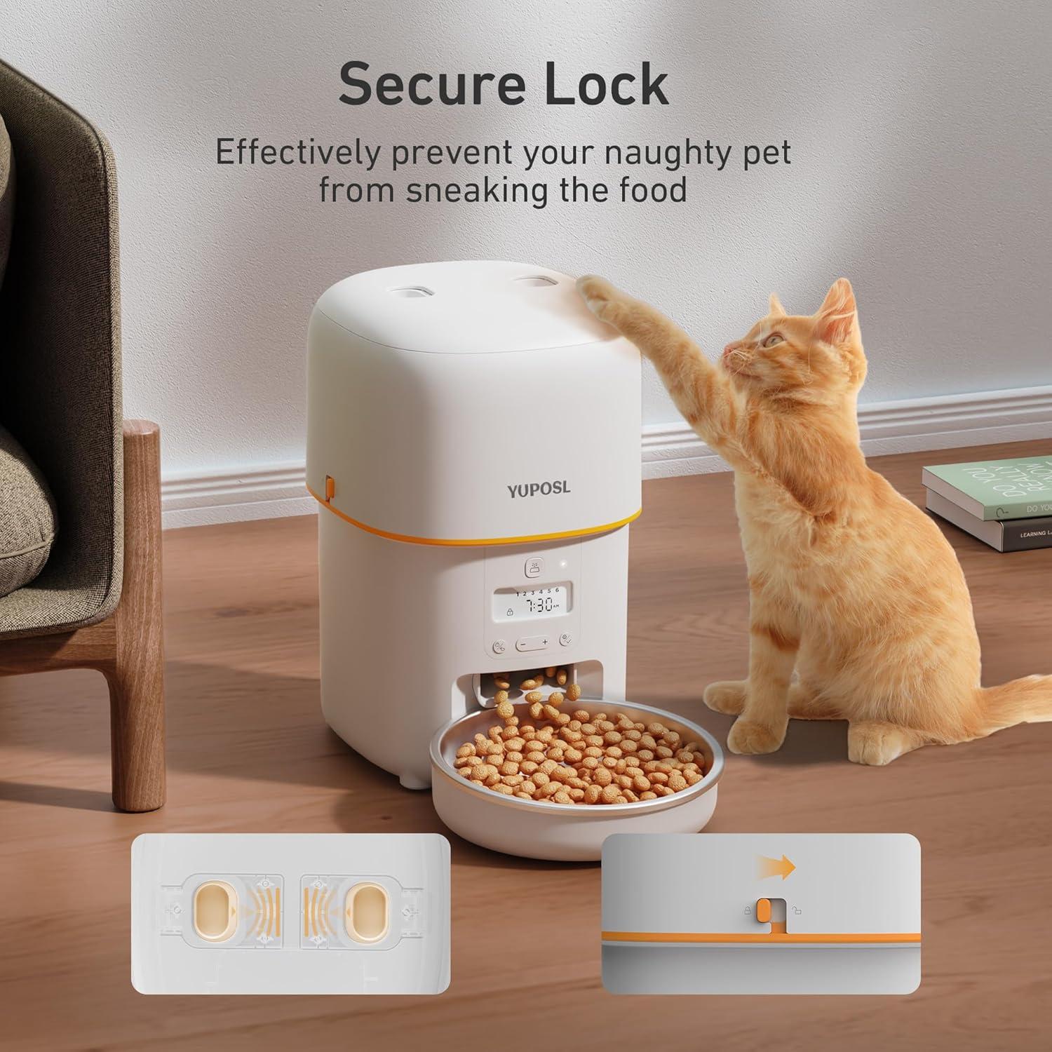 Dispensador Automático de Comida para Gatos Genérico 3L Blanco