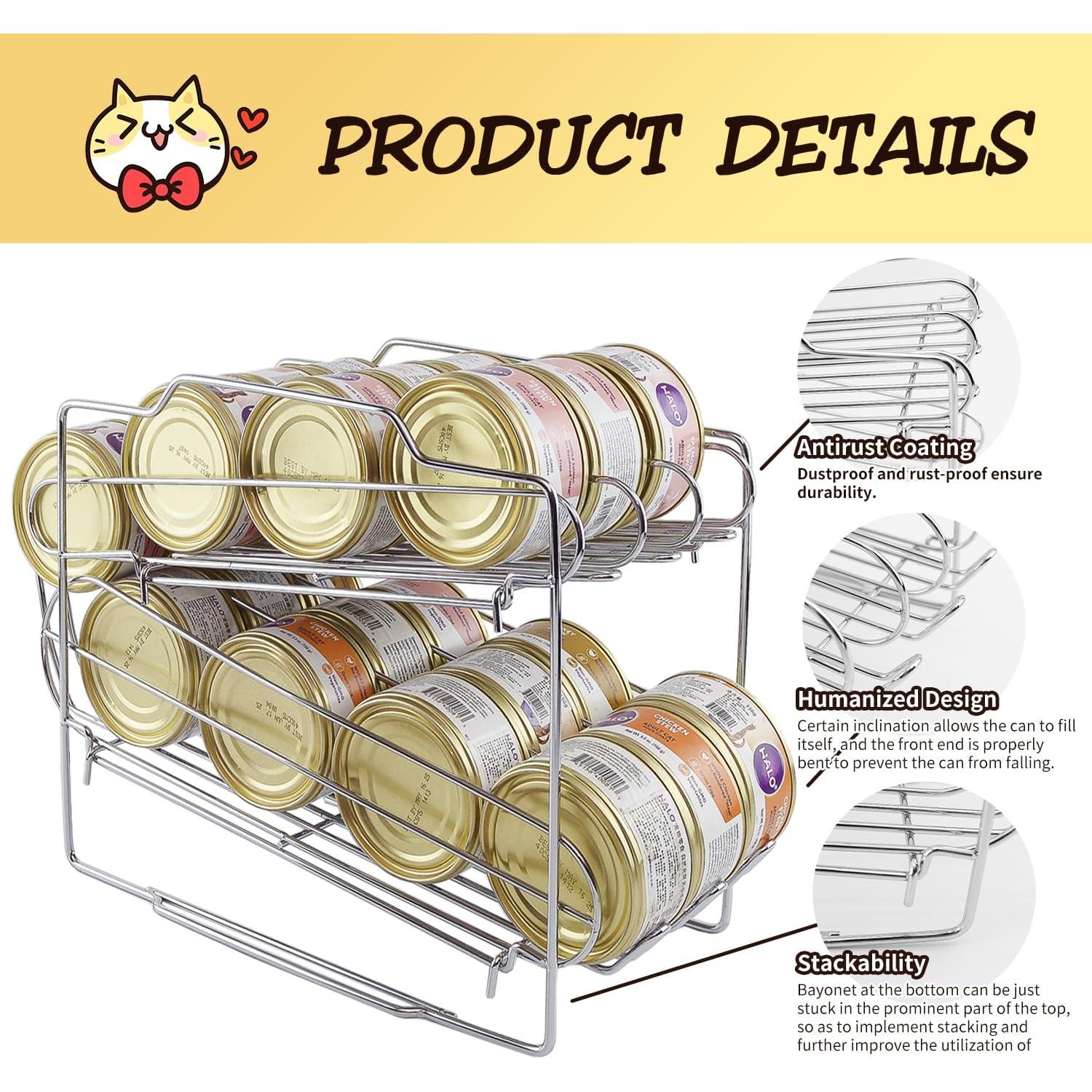 Organizador de Latas de Comida para Gatos WIWIWISAM - Capacidad 24 Latas