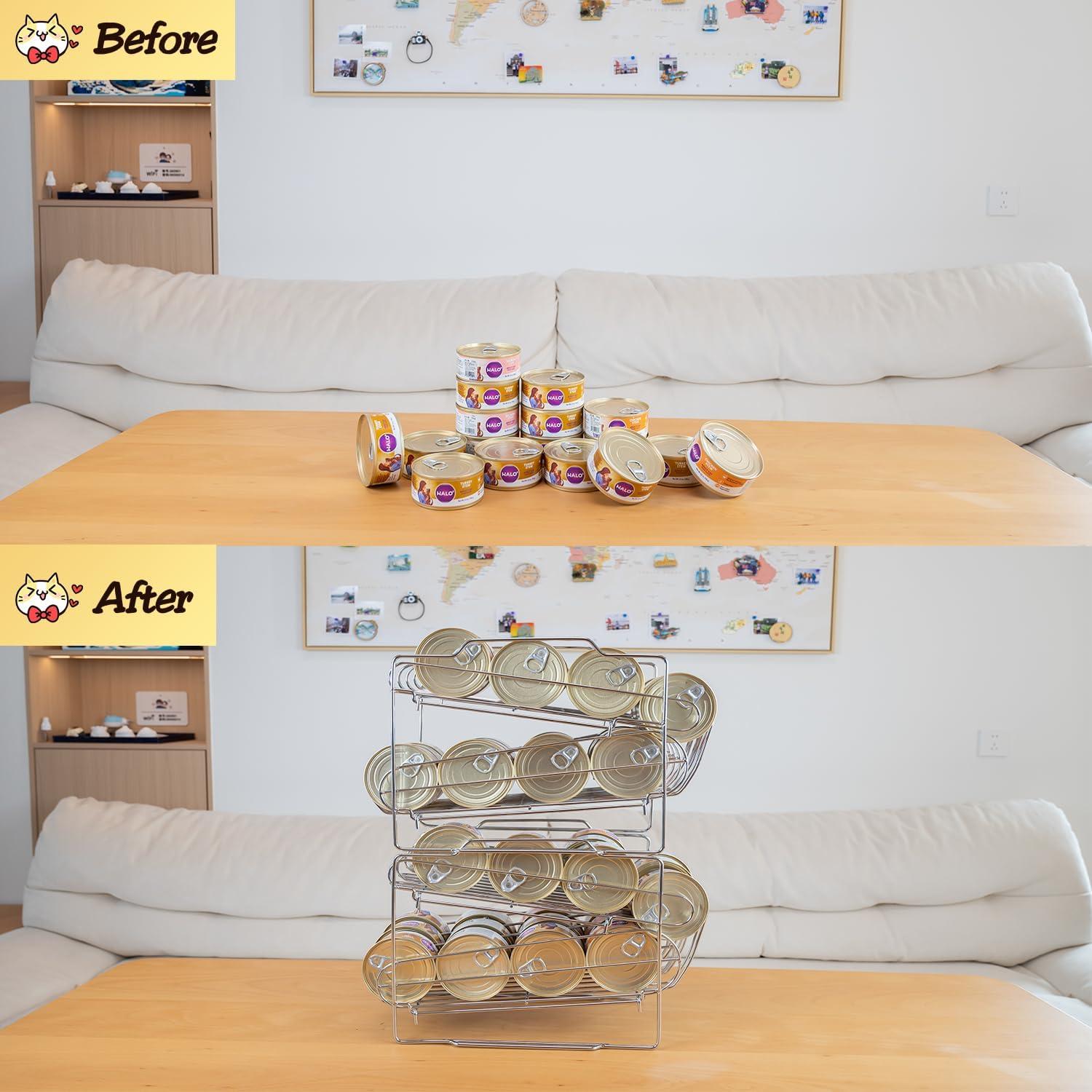 Organizador de Latas de Comida para Gatos WIWIWISAM - Capacidad 24 Latas