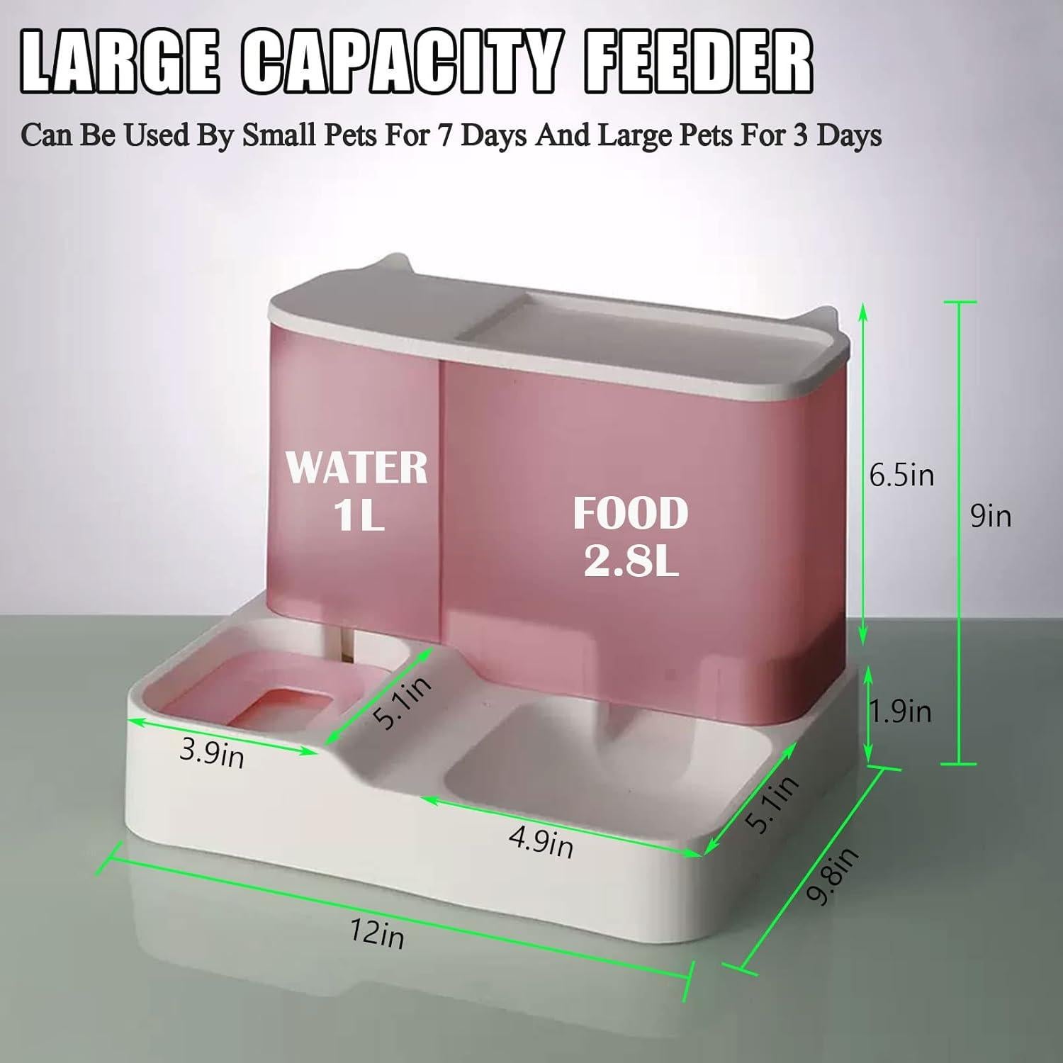 Comedero y Dispensador Automático Kathson 2 en 1 para Gatos y Perros