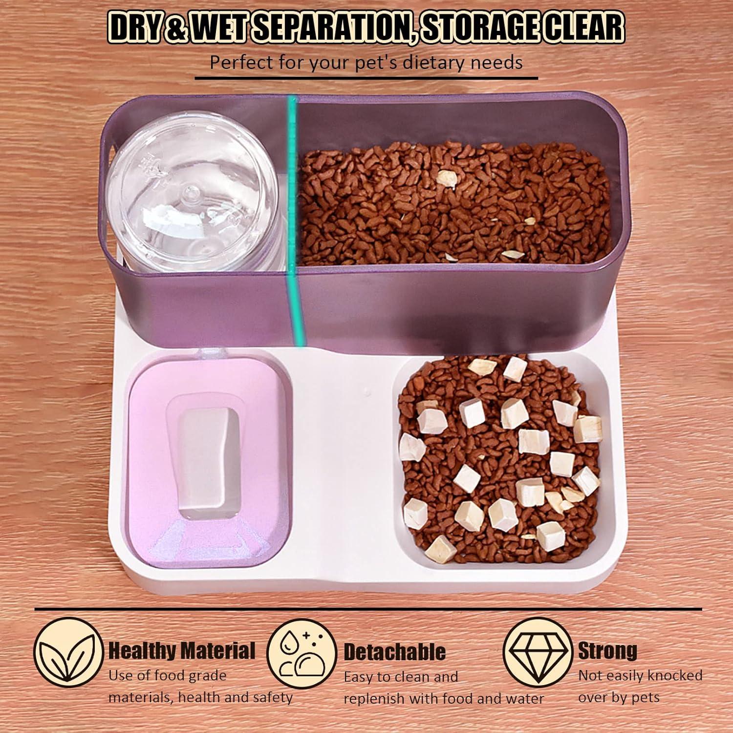 Comedero y Dispensador Automático Kathson 2 en 1 para Gatos y Perros