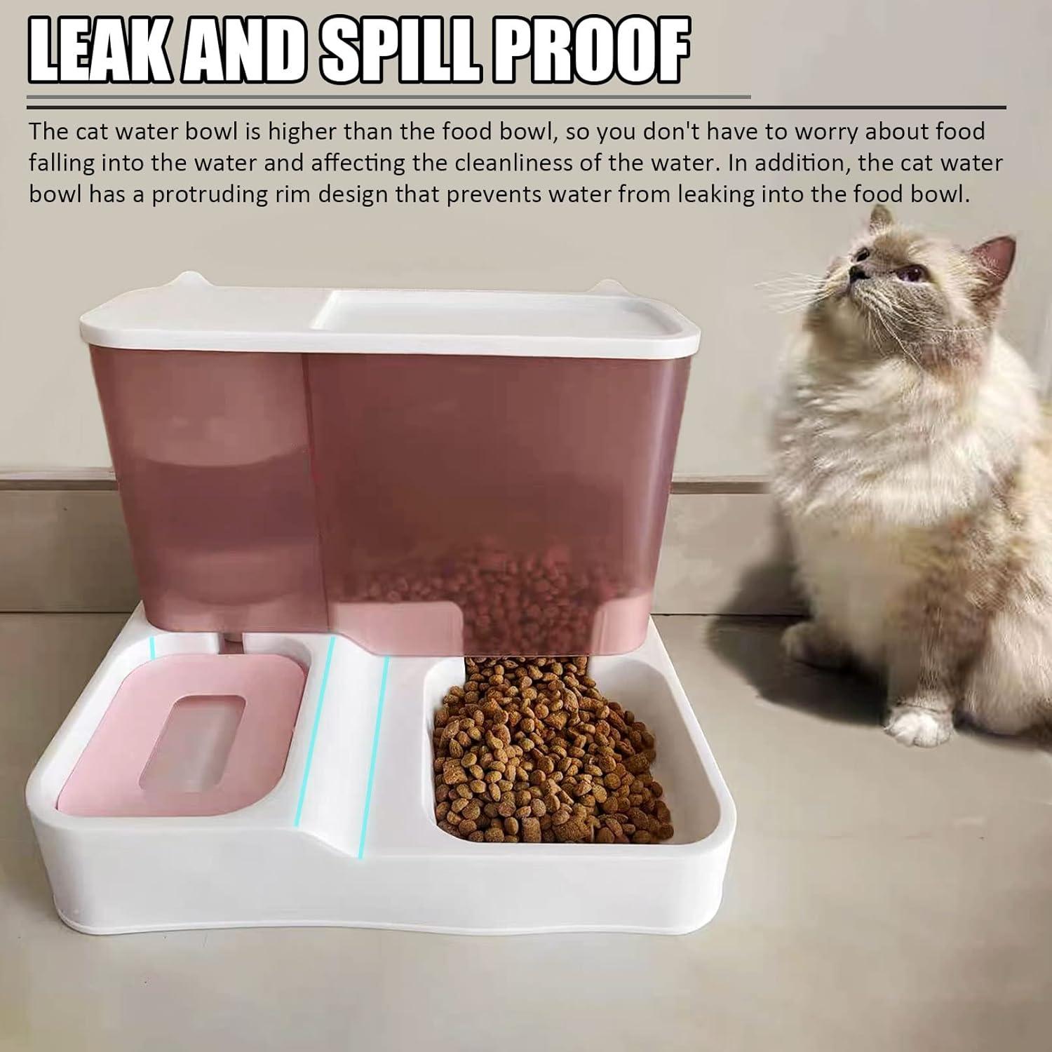 Comedero y Dispensador Automático Kathson 2 en 1 para Gatos y Perros