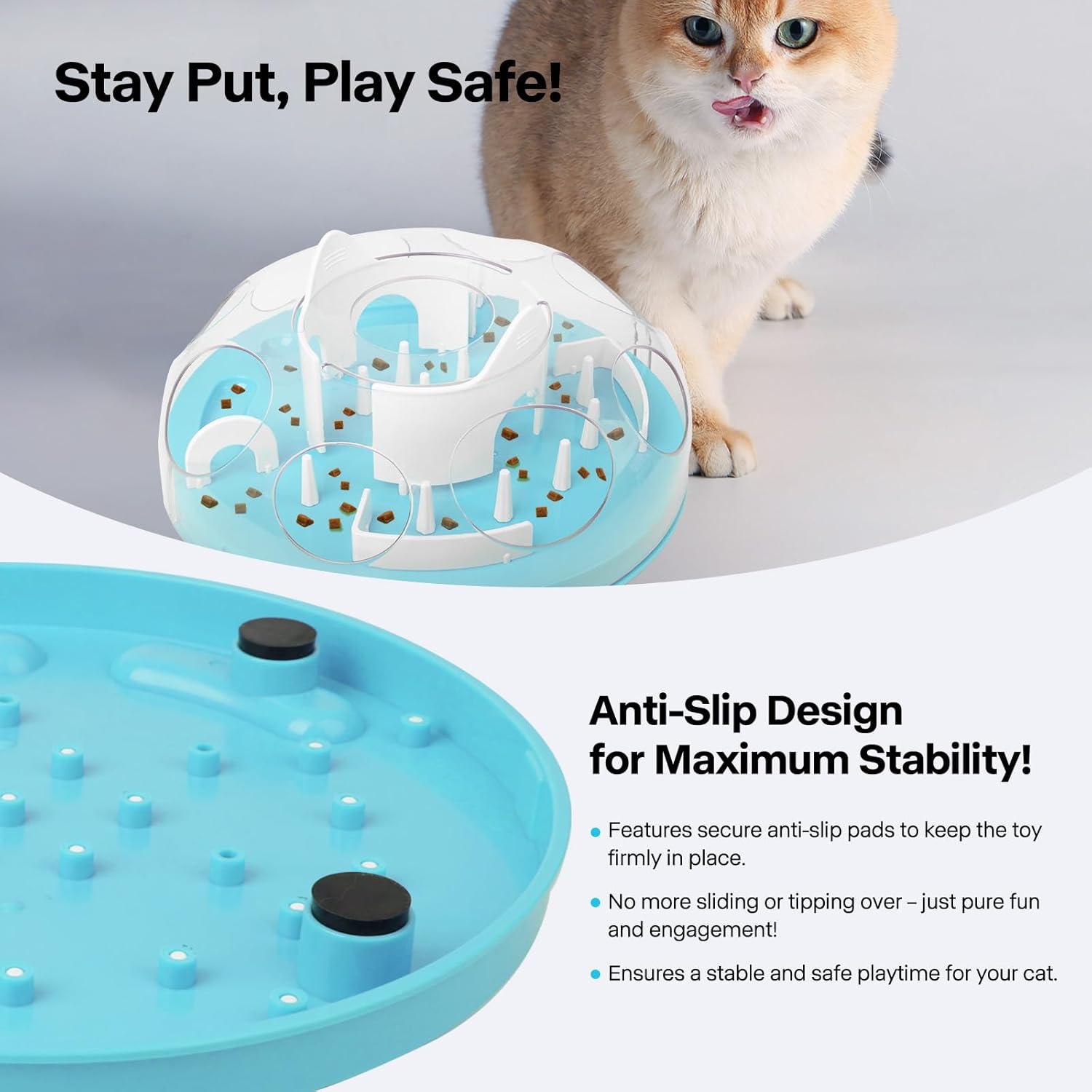 PAWISE Rompecabezas Interactivo para Gatos 30x30 cm Alimentación Lenta